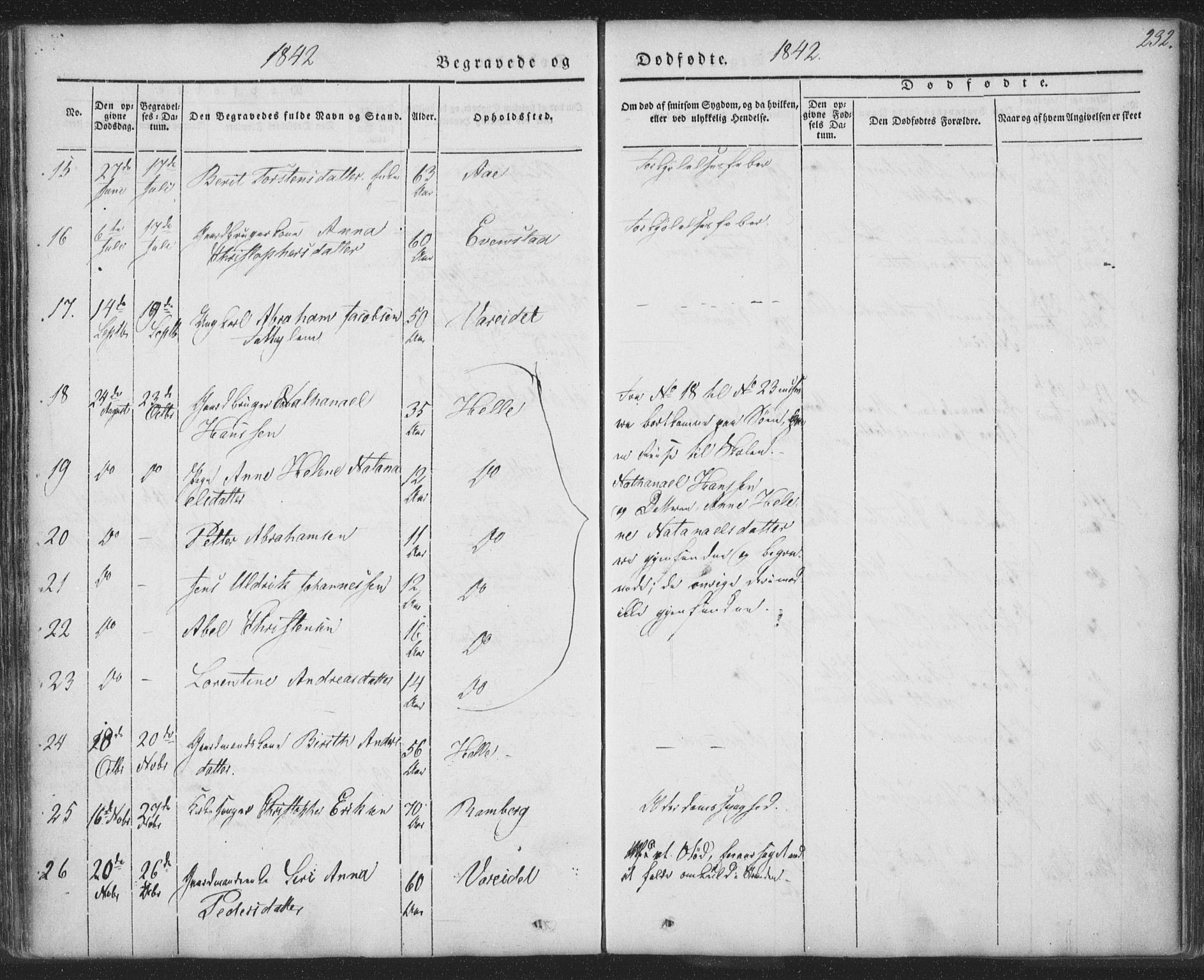 Ministerialprotokoller, klokkerbøker og fødselsregistre - Nordland, SAT/A-1459/885/L1202: Parish register (official) no. 885A03, 1838-1859, p. 232