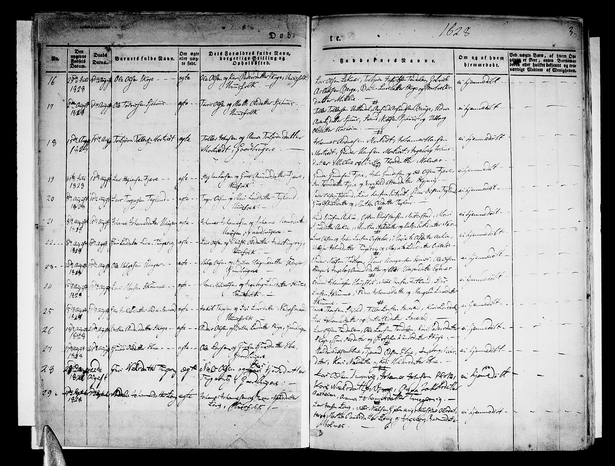 Skånevik sokneprestembete, AV/SAB-A-77801/H/Haa: Parish register (official) no. A 4, 1828-1848, p. 2