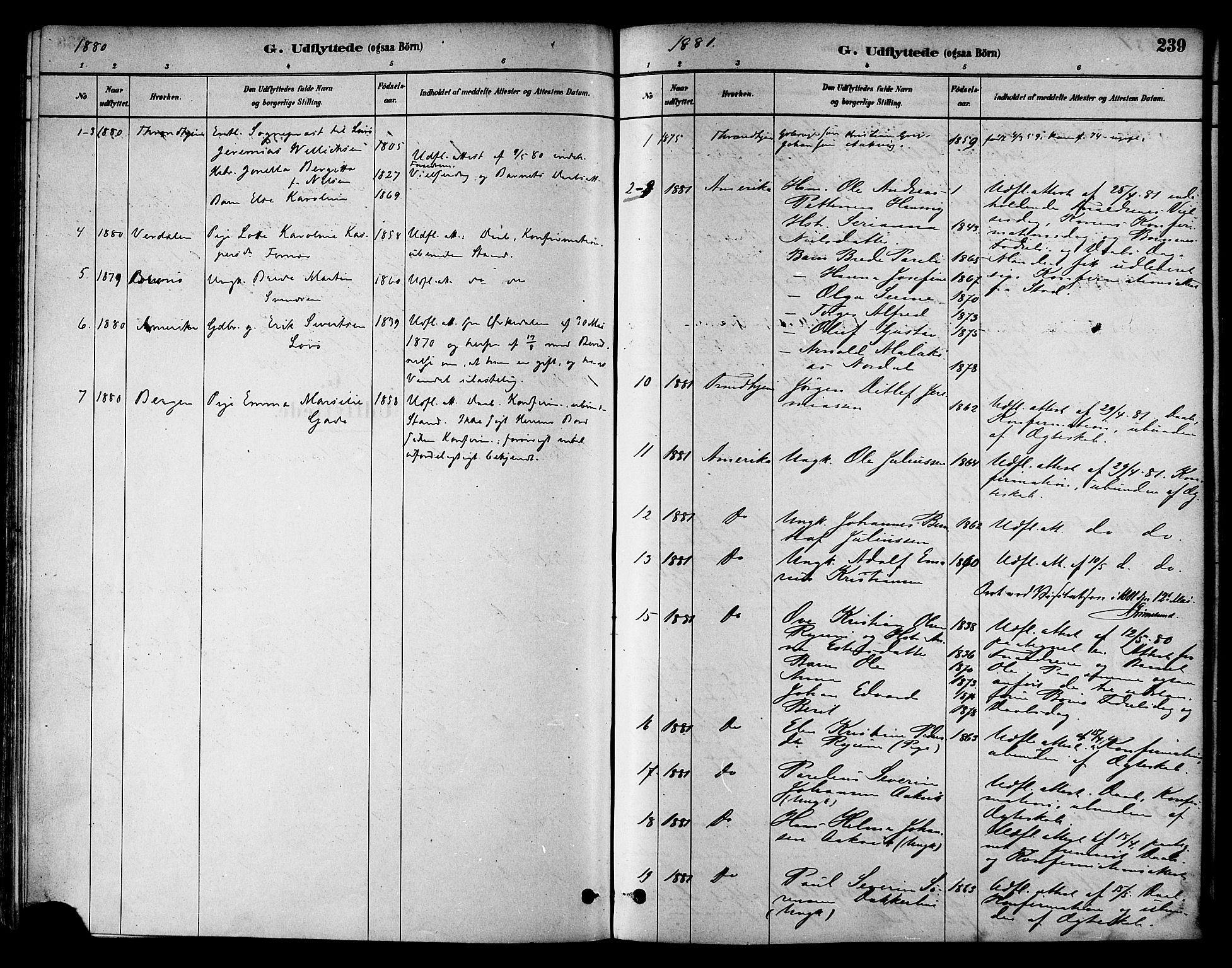 Ministerialprotokoller, klokkerbøker og fødselsregistre - Nord-Trøndelag, SAT/A-1458/786/L0686: Parish register (official) no. 786A02, 1880-1887, p. 239
