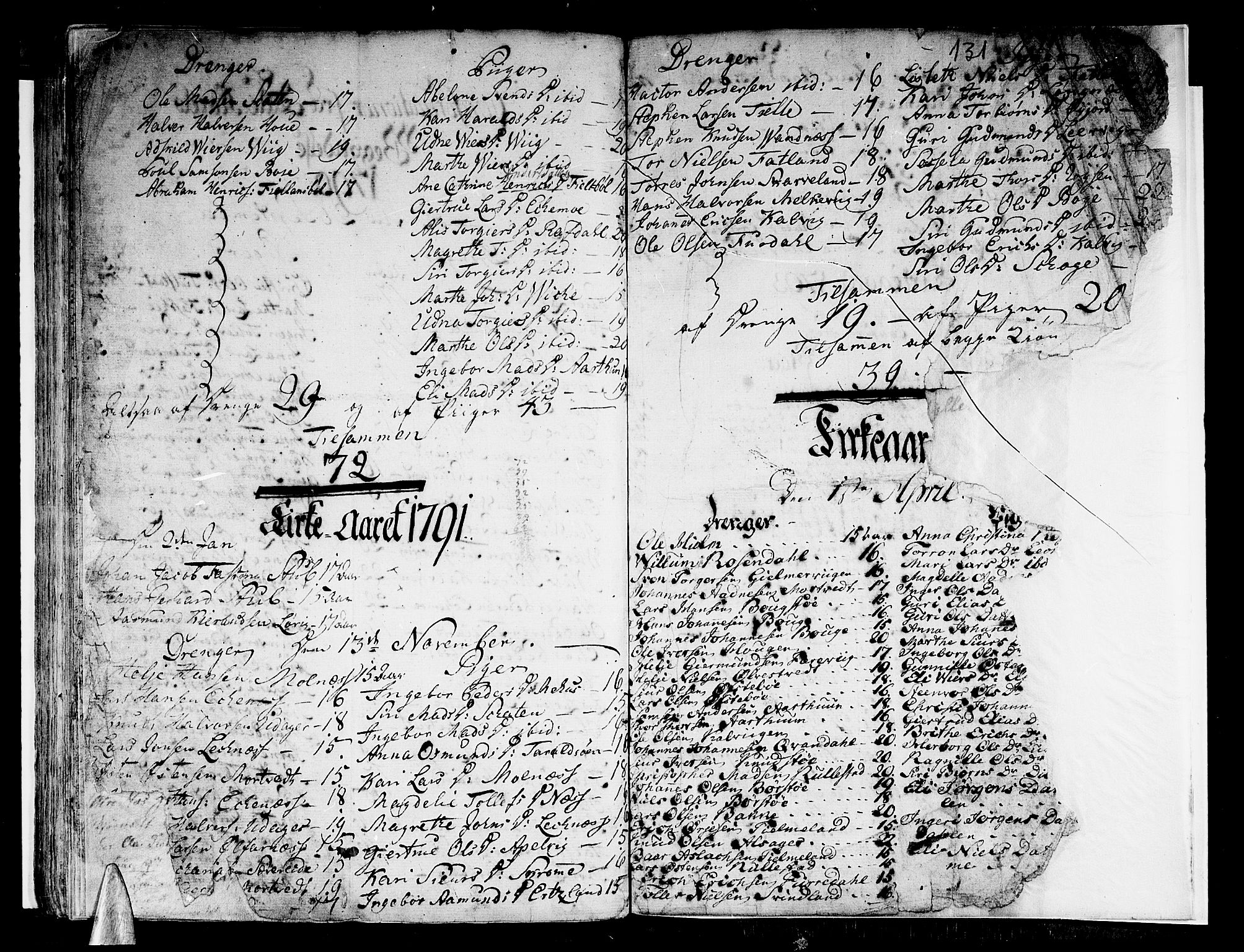 Skånevik sokneprestembete, AV/SAB-A-77801/H/Haa: Parish register (official) no. A 2, 1790-1824, p. 131