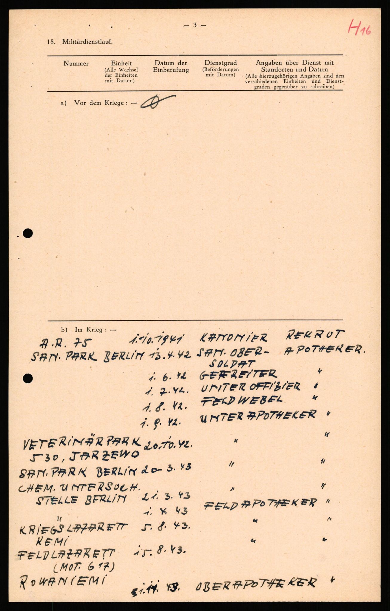 Forsvaret, Forsvarets overkommando II, AV/RA-RAFA-3915/D/Db/L0039: CI Questionaires. Tyske okkupasjonsstyrker i Norge. Østerrikere., 1945-1946, p. 52