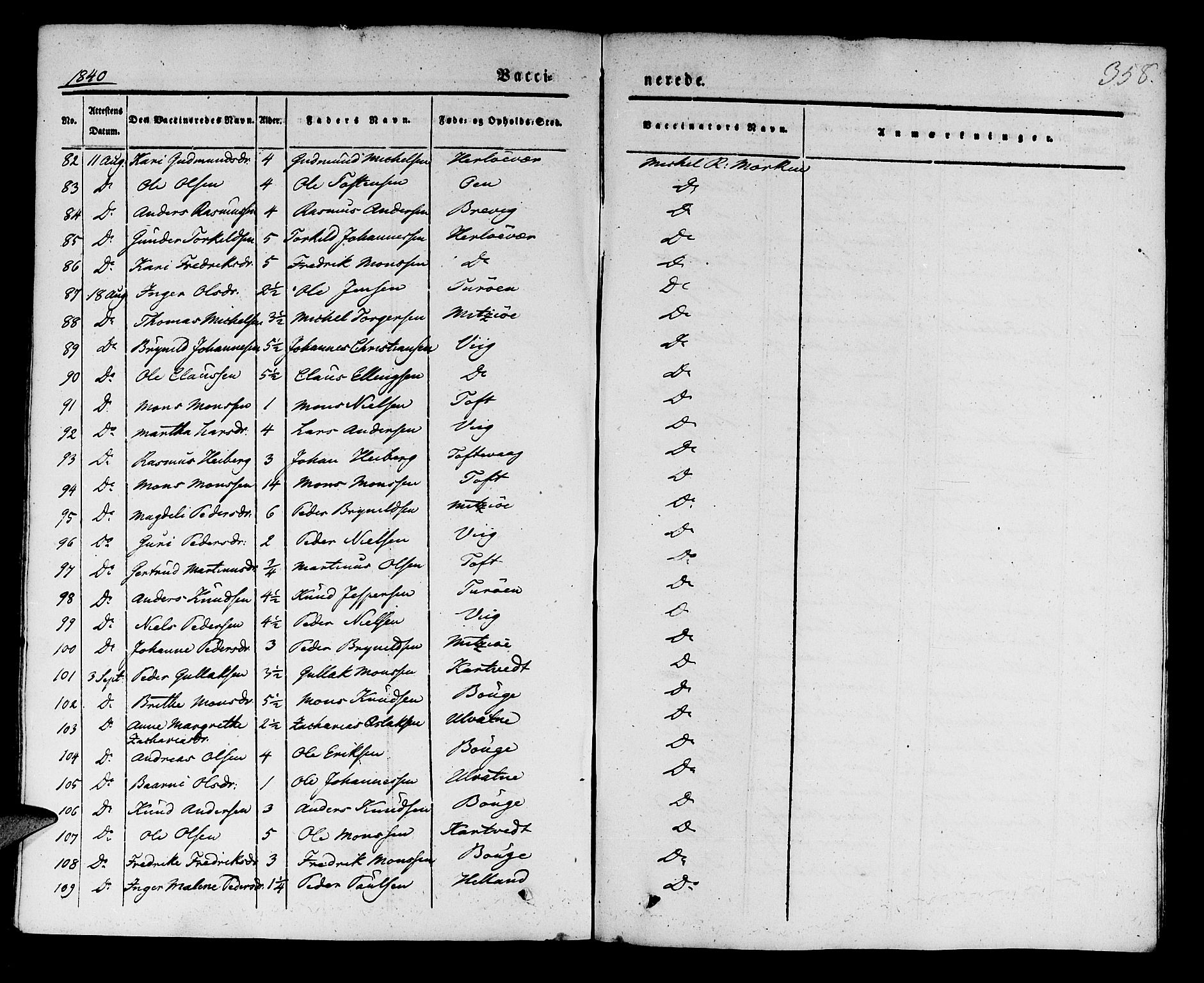 Manger sokneprestembete, SAB/A-76801/H/Haa: Parish register (official) no. A 5, 1839-1848, p. 358