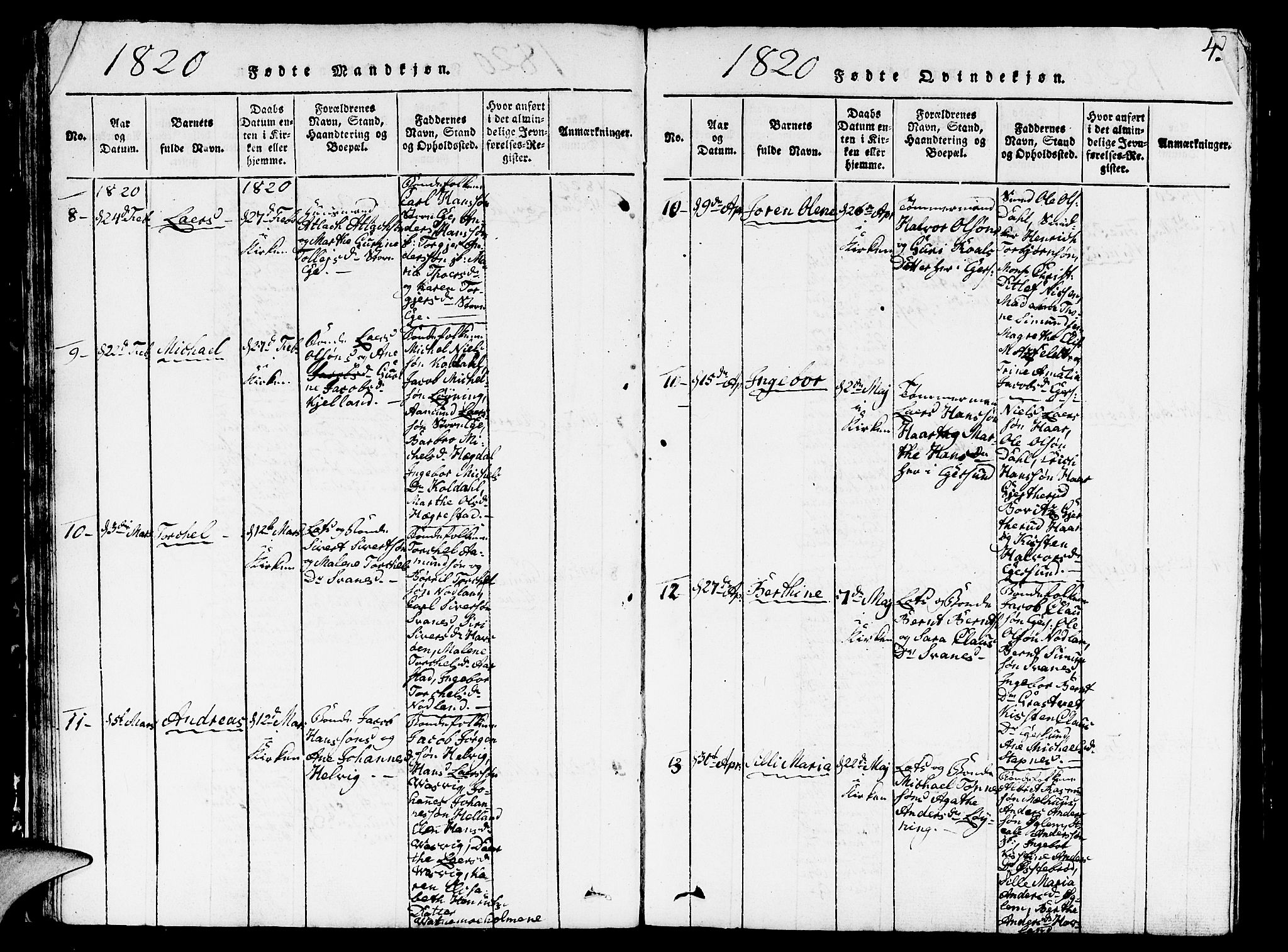 Eigersund sokneprestkontor, AV/SAST-A-101807/S09/L0001: Parish register (copy) no. B 1, 1815-1827, p. 45