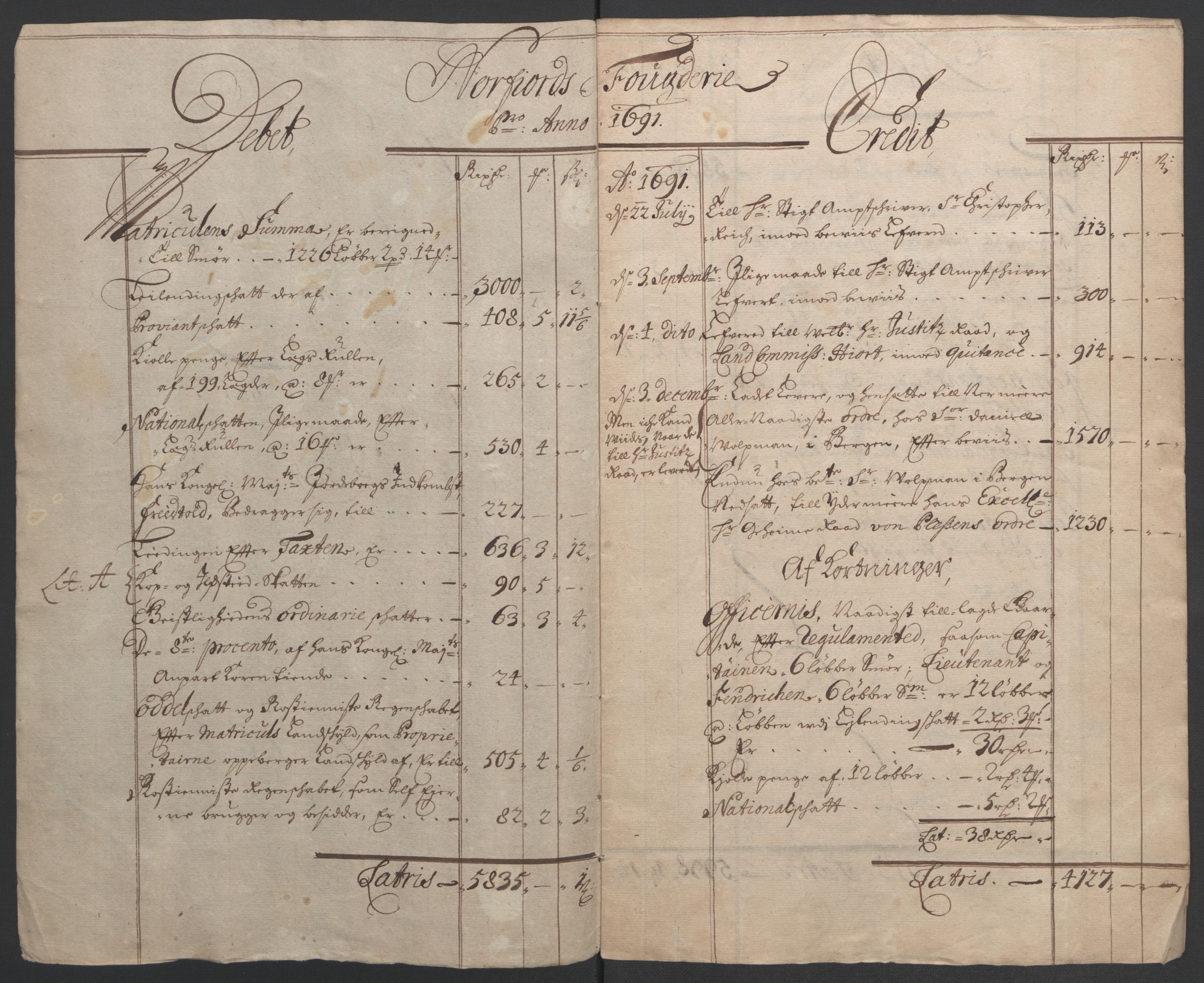 Rentekammeret inntil 1814, Reviderte regnskaper, Fogderegnskap, RA/EA-4092/R53/L3420: Fogderegnskap Sunn- og Nordfjord, 1691-1692, p. 135