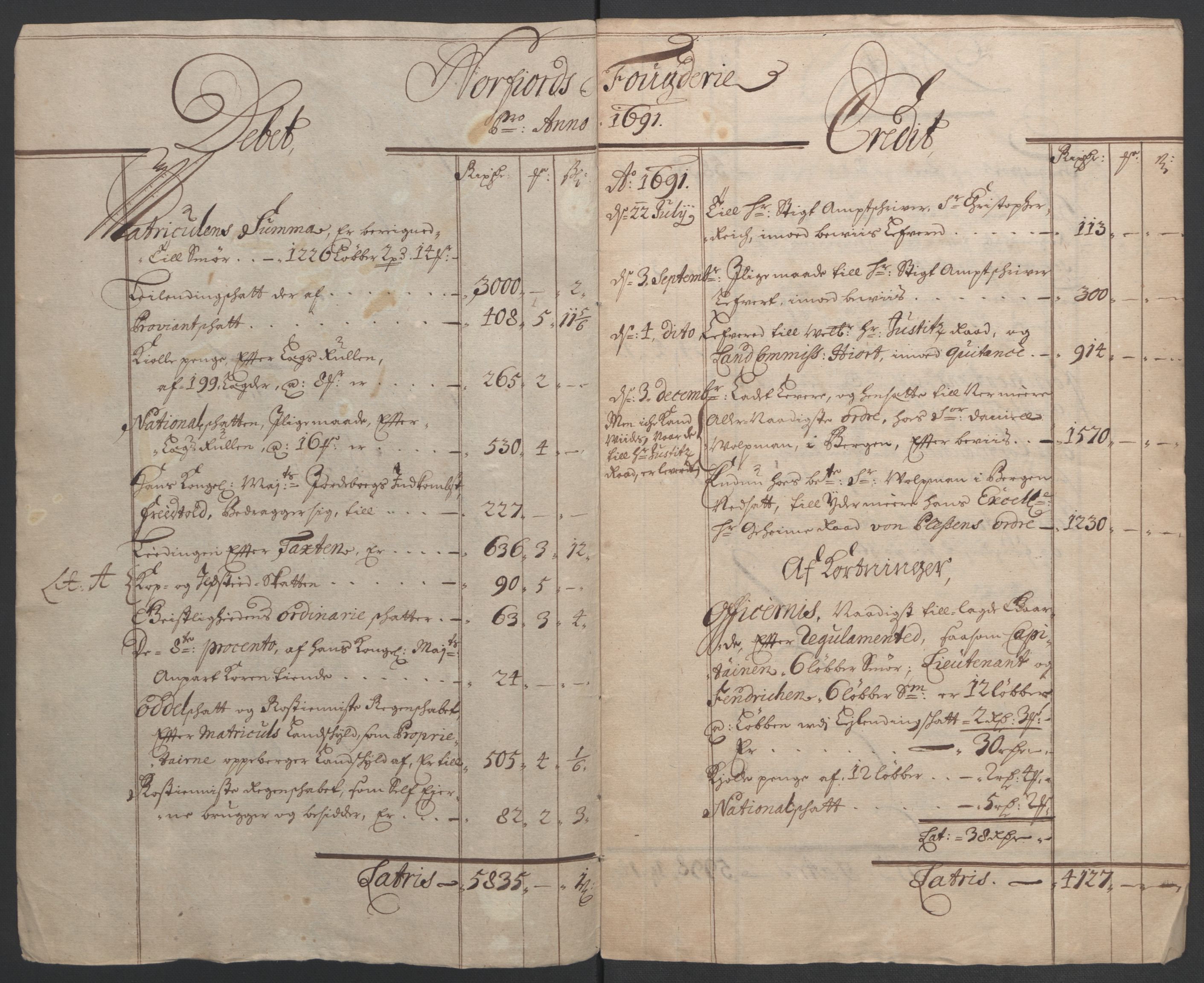 Rentekammeret inntil 1814, Reviderte regnskaper, Fogderegnskap, AV/RA-EA-4092/R53/L3420: Fogderegnskap Sunn- og Nordfjord, 1691-1692, p. 135