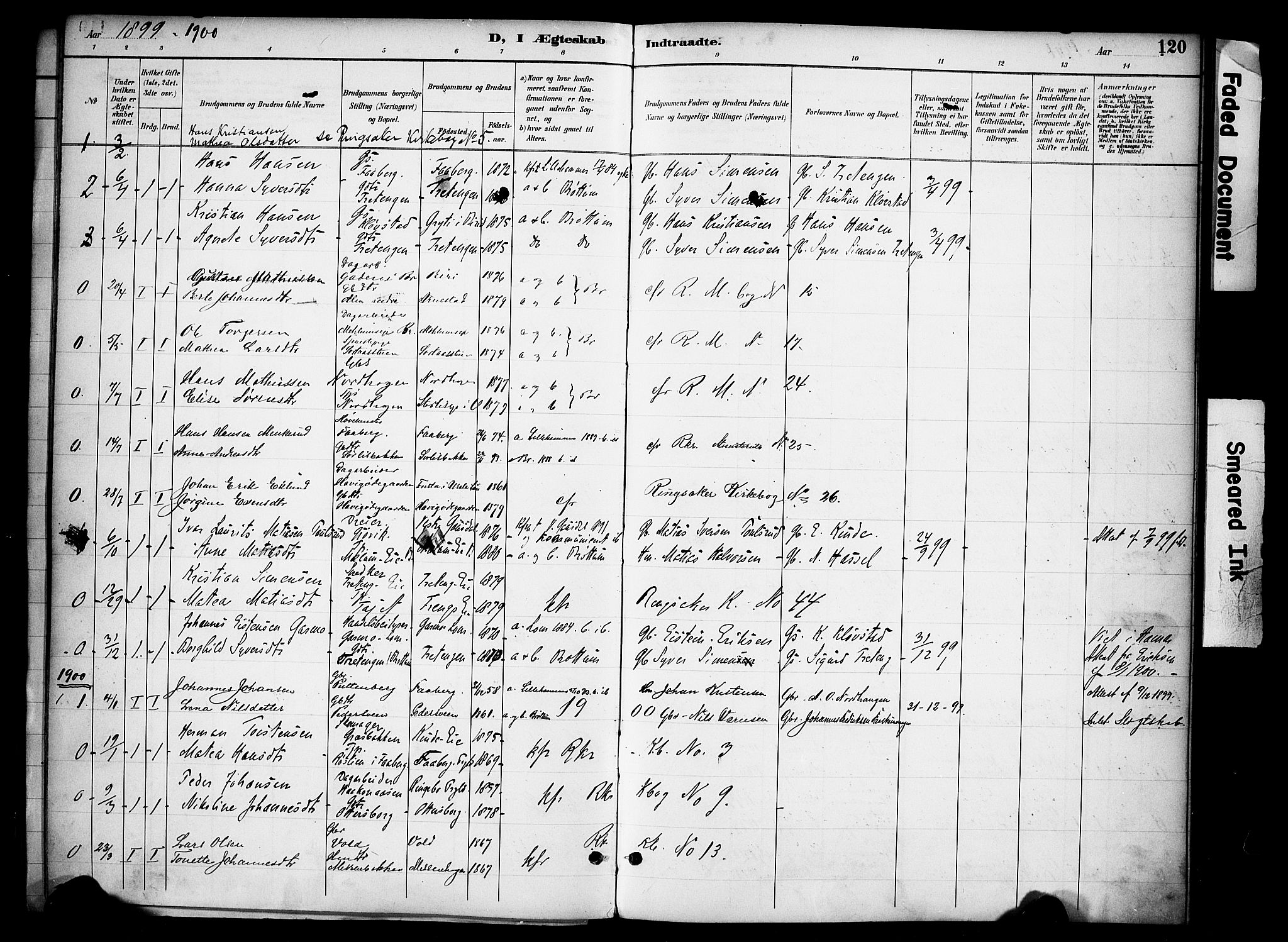 Ringsaker prestekontor, SAH/PREST-014/K/Ka/L0015: Parish register (official) no. 15, 1891-1904, p. 120