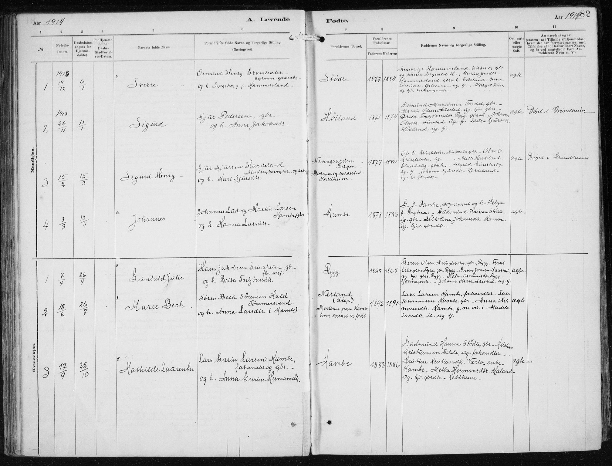 Etne sokneprestembete, SAB/A-75001/H/Haa: Parish register (official) no. B  1, 1879-1919, p. 82