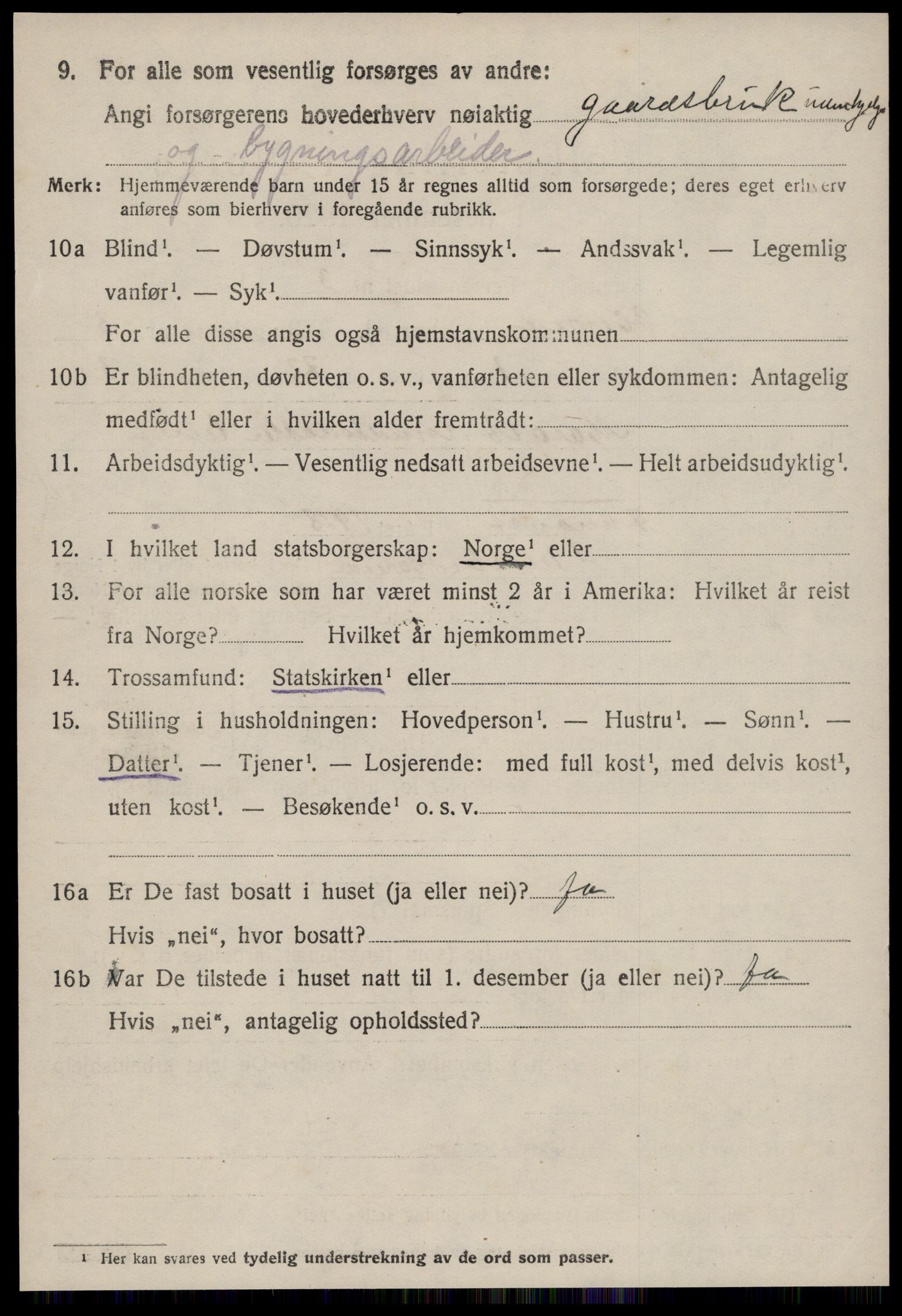 SAT, 1920 census for Hareid, 1920, p. 1392