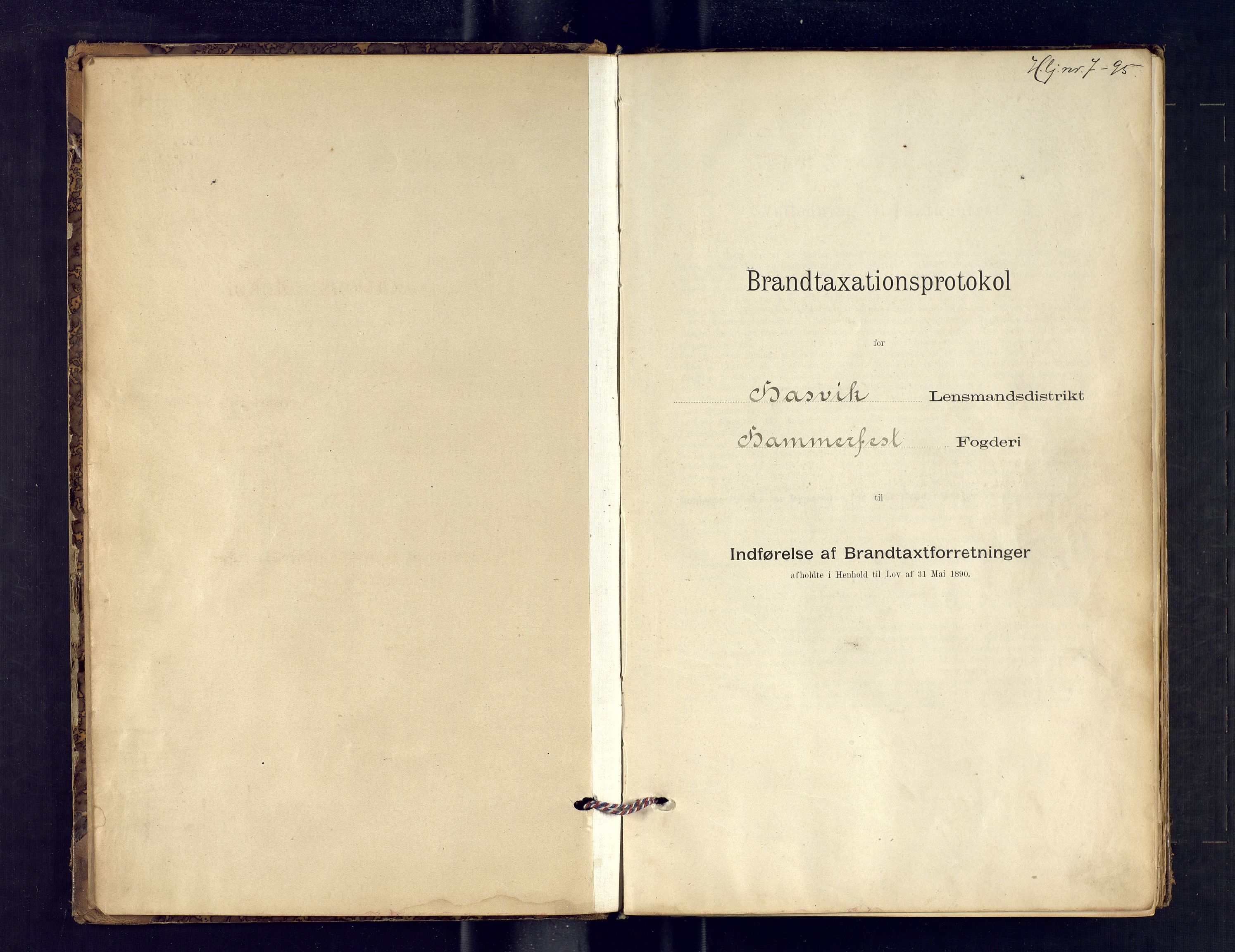 Hasvik lensmannskontor, AV/SATØ-SATO-164/Fob/L0002: Branntakstprotokoll, 1895-1902