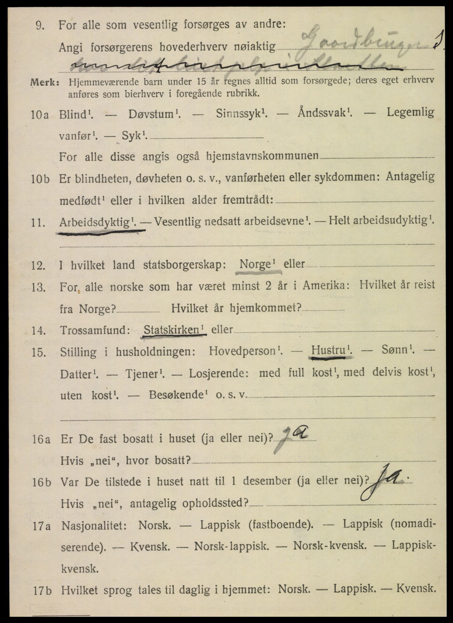 SAT, 1920 census for Leirfjord, 1920, p. 3816