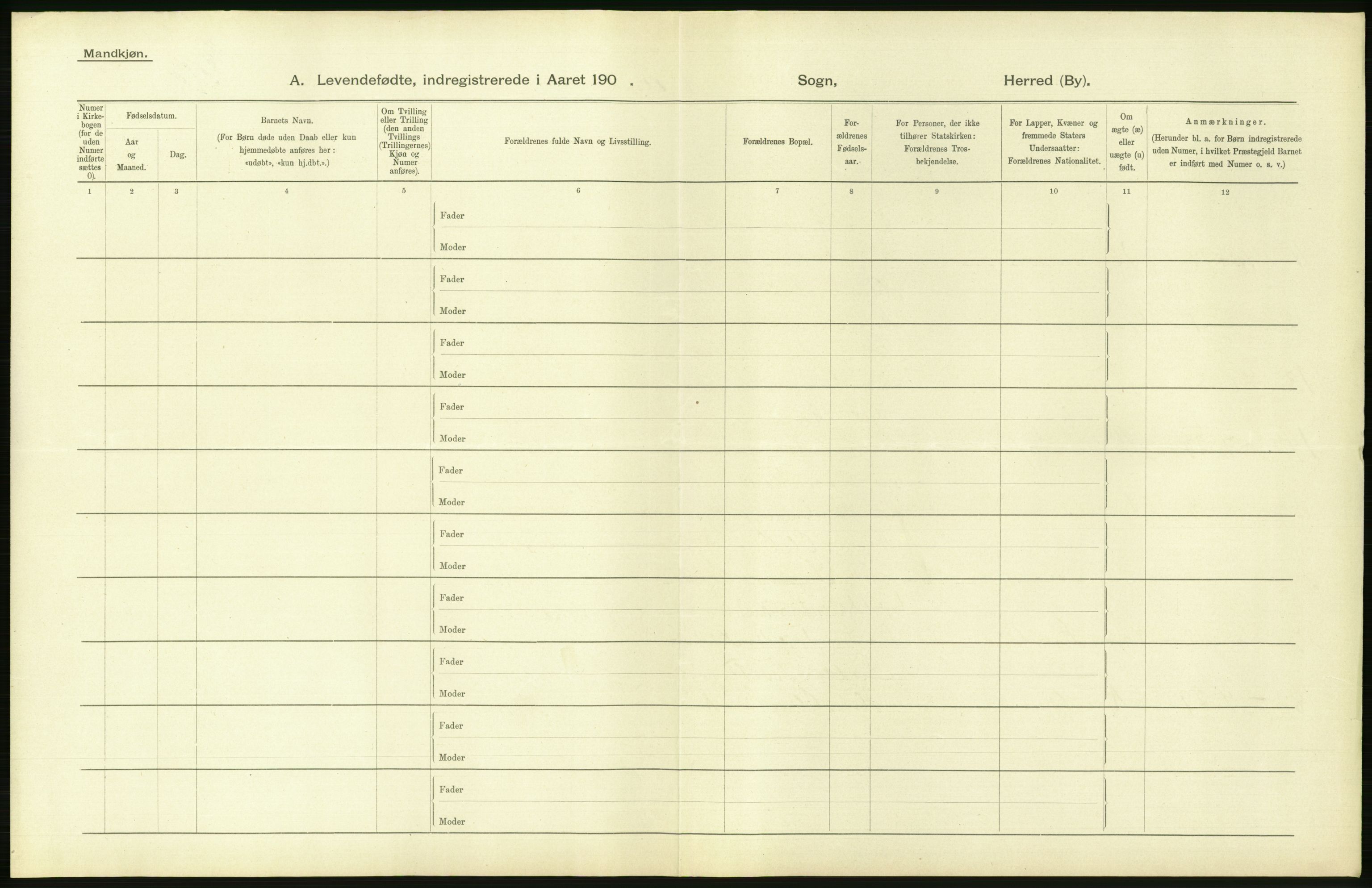 Statistisk sentralbyrå, Sosiodemografiske emner, Befolkning, AV/RA-S-2228/D/Df/Dfa/Dfaa/L0010: Nedenes amt: Fødte, gifte, døde, 1903, p. 198