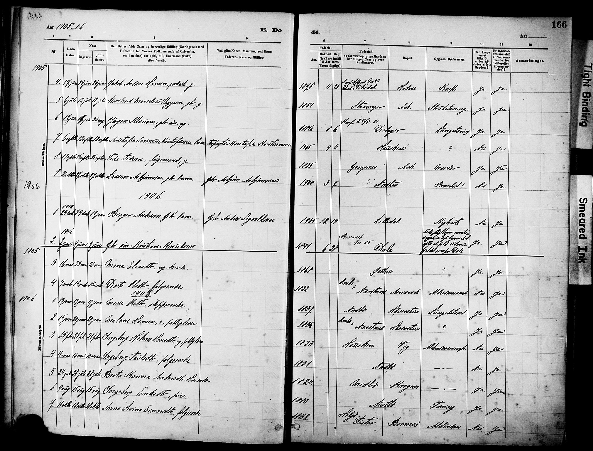 Rennesøy sokneprestkontor, SAST/A -101827/H/Ha/Haa/L0012: Parish register (official) no. A 13, 1885-1917, p. 166