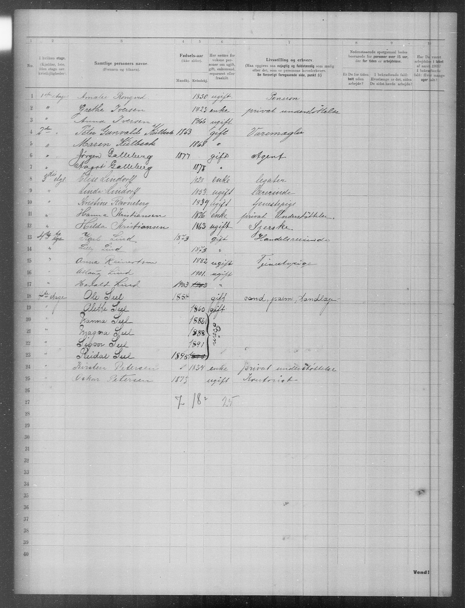 OBA, Municipal Census 1903 for Kristiania, 1903, p. 6656