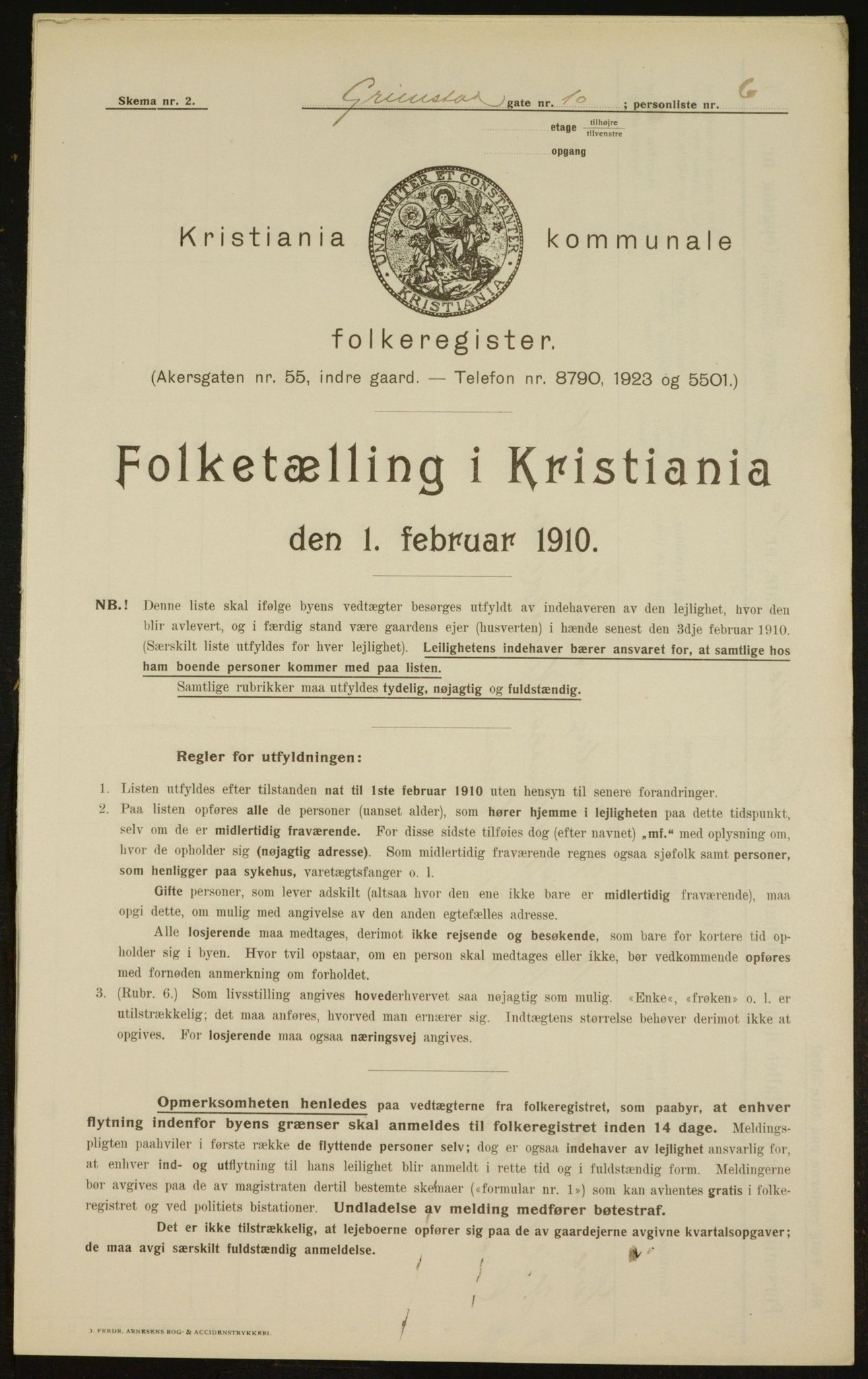 OBA, Municipal Census 1910 for Kristiania, 1910, p. 28483