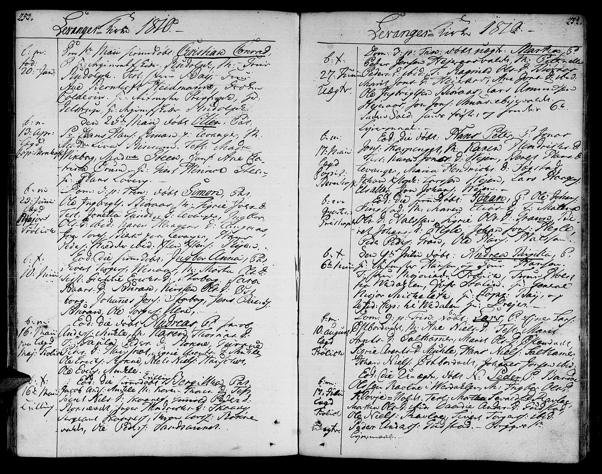 Ministerialprotokoller, klokkerbøker og fødselsregistre - Nord-Trøndelag, SAT/A-1458/717/L0145: Parish register (official) no. 717A03 /3, 1810-1815, p. 253-254