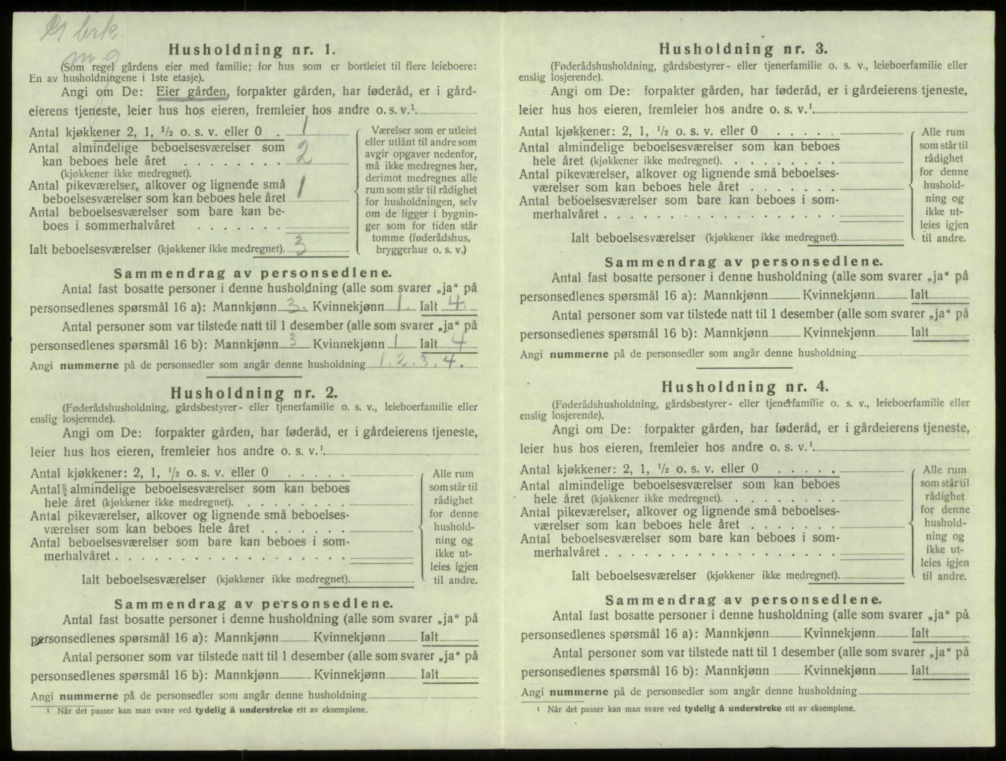 SAB, 1920 census for Selje, 1920, p. 135