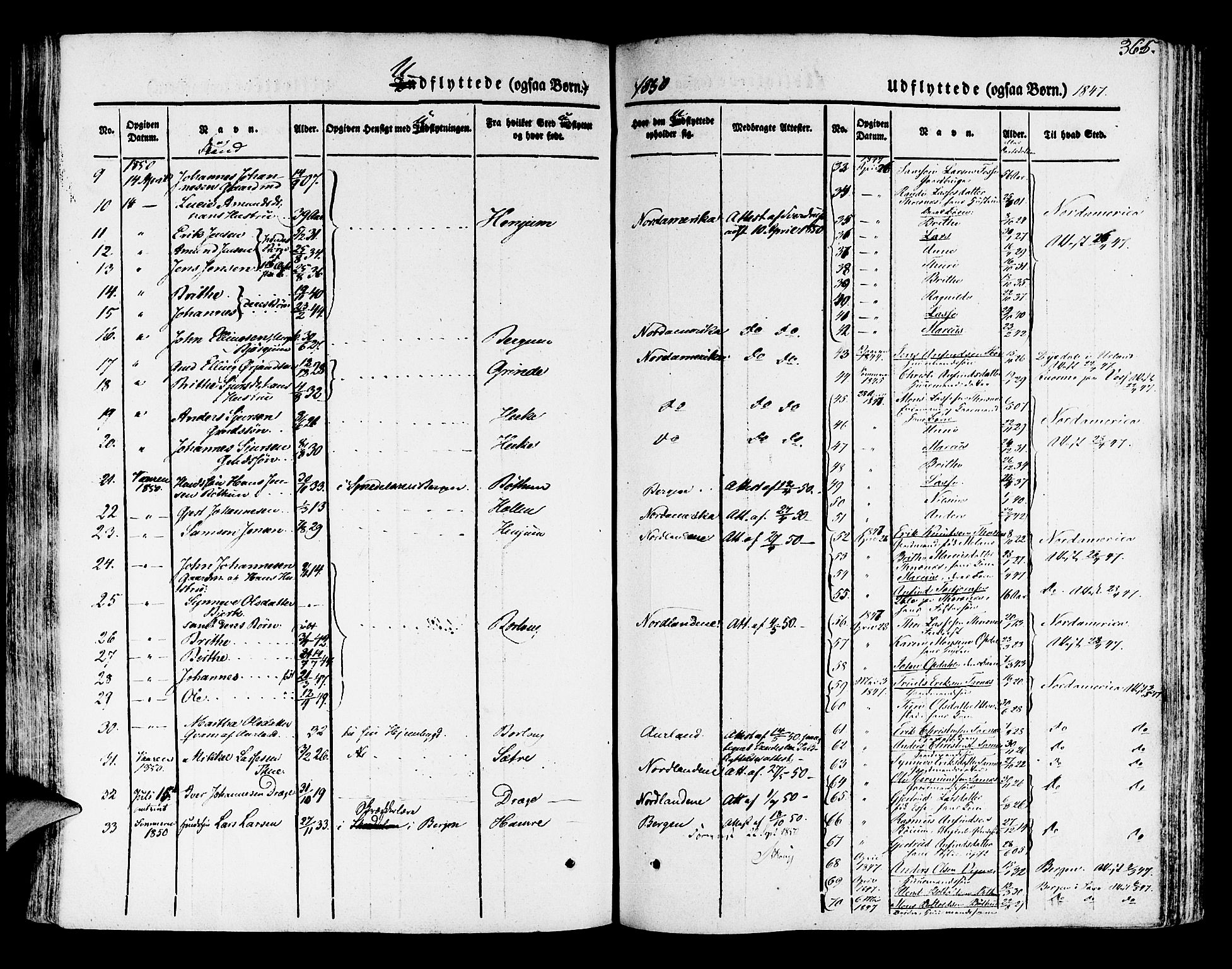 Leikanger sokneprestembete, AV/SAB-A-81001/H/Haa/Haaa/L0007: Parish register (official) no. A 7, 1838-1851, p. 365