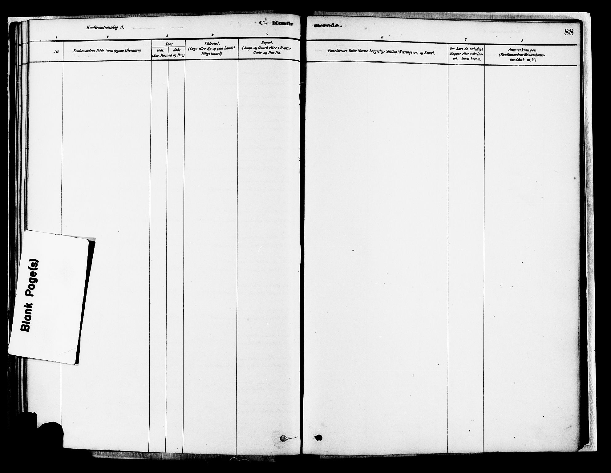 Tysvær sokneprestkontor, AV/SAST-A -101864/H/Ha/Haa/L0007: Parish register (official) no. A 7, 1878-1897, p. 88