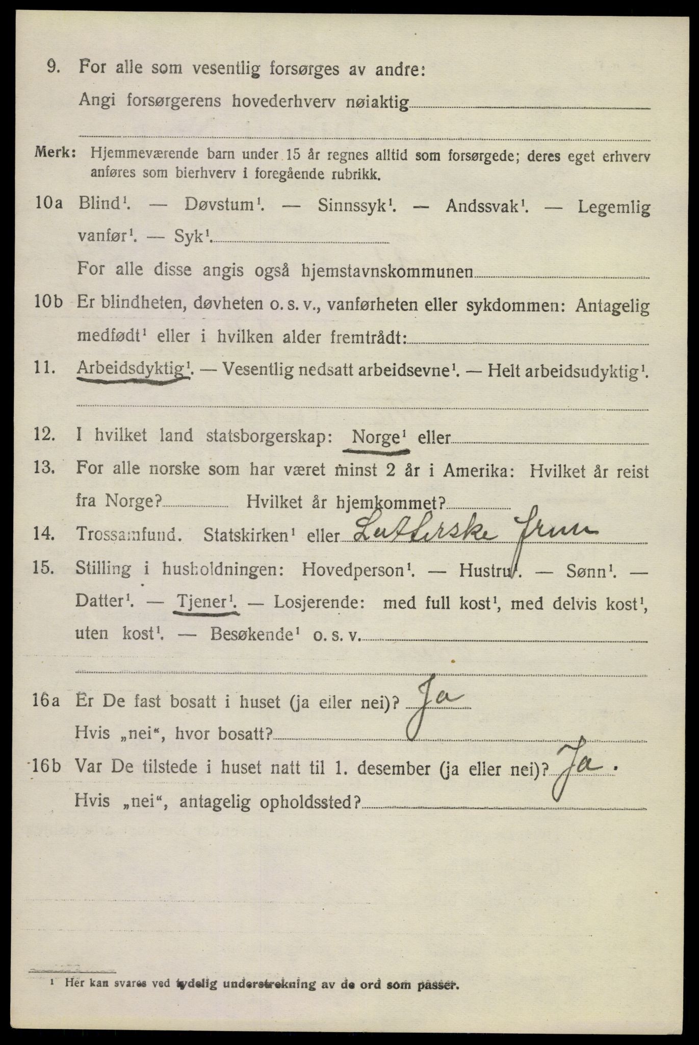 SAKO, 1920 census for Nore, 1920, p. 3031