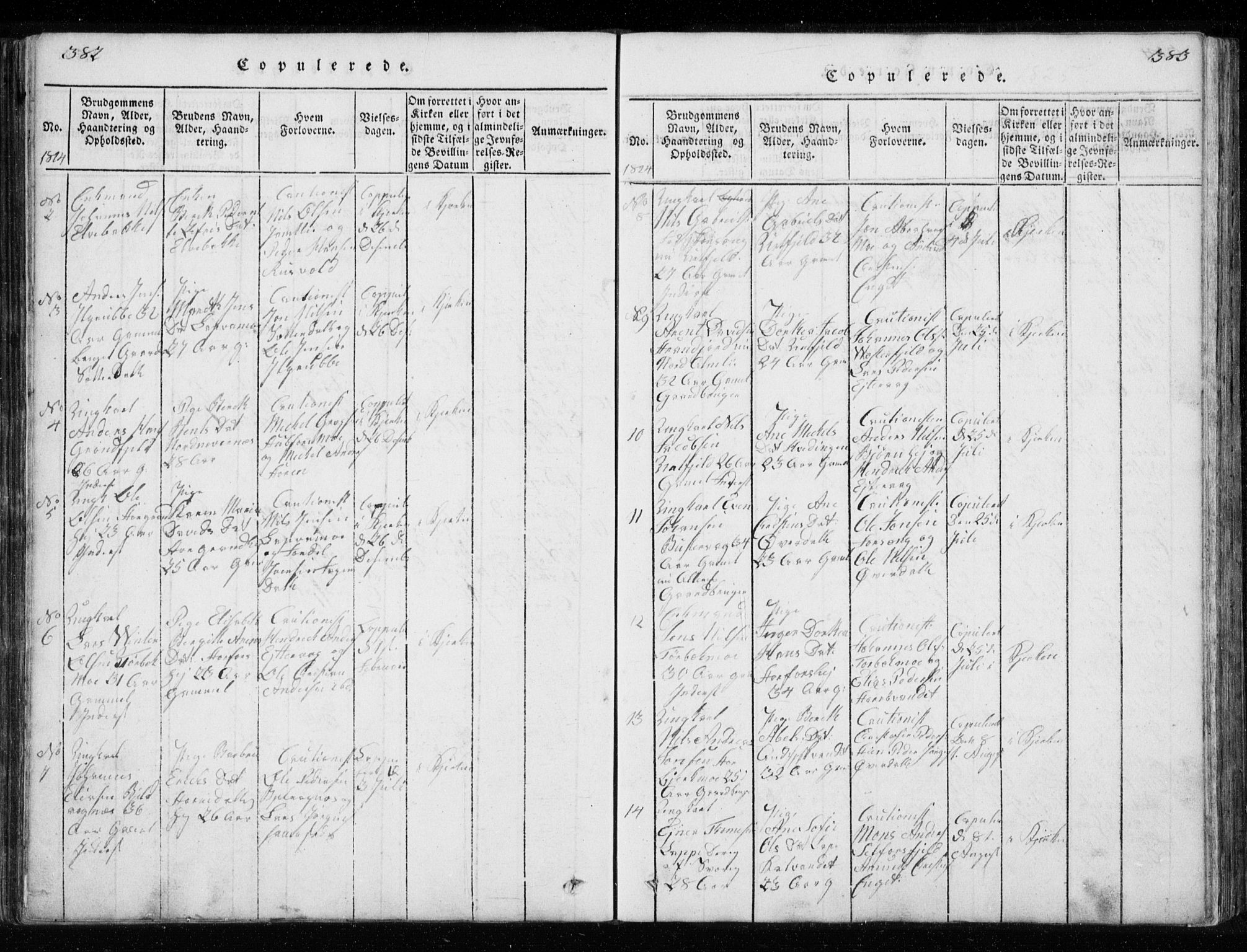 Ministerialprotokoller, klokkerbøker og fødselsregistre - Nordland, AV/SAT-A-1459/827/L0412: Parish register (copy) no. 827C01, 1820-1841, p. 382-383