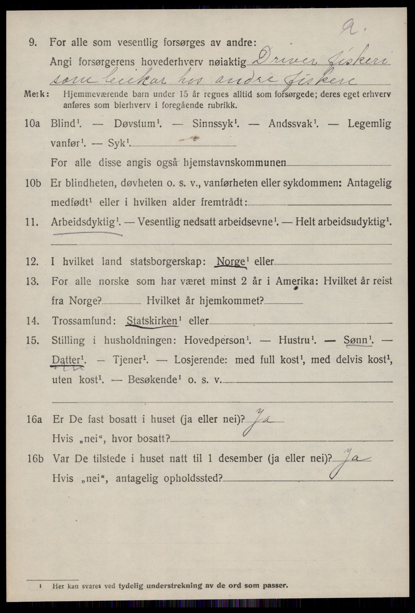 SAT, 1920 census for Hustad, 1920, p. 4170