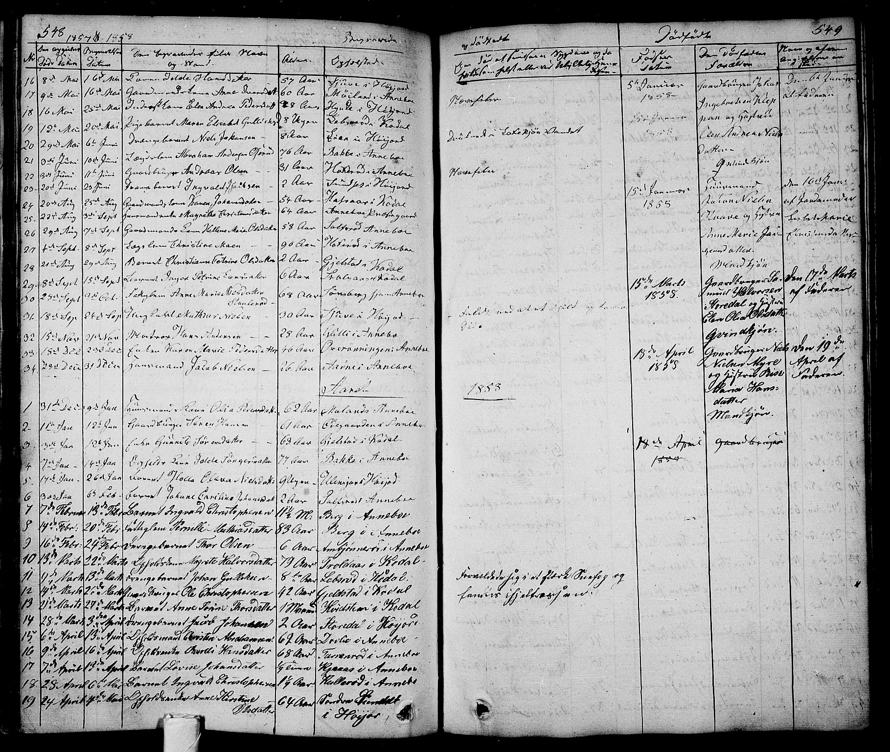 Andebu kirkebøker, AV/SAKO-A-336/G/Ga/L0003: Parish register (copy) no. I 3, 1832-1867, p. 548-549