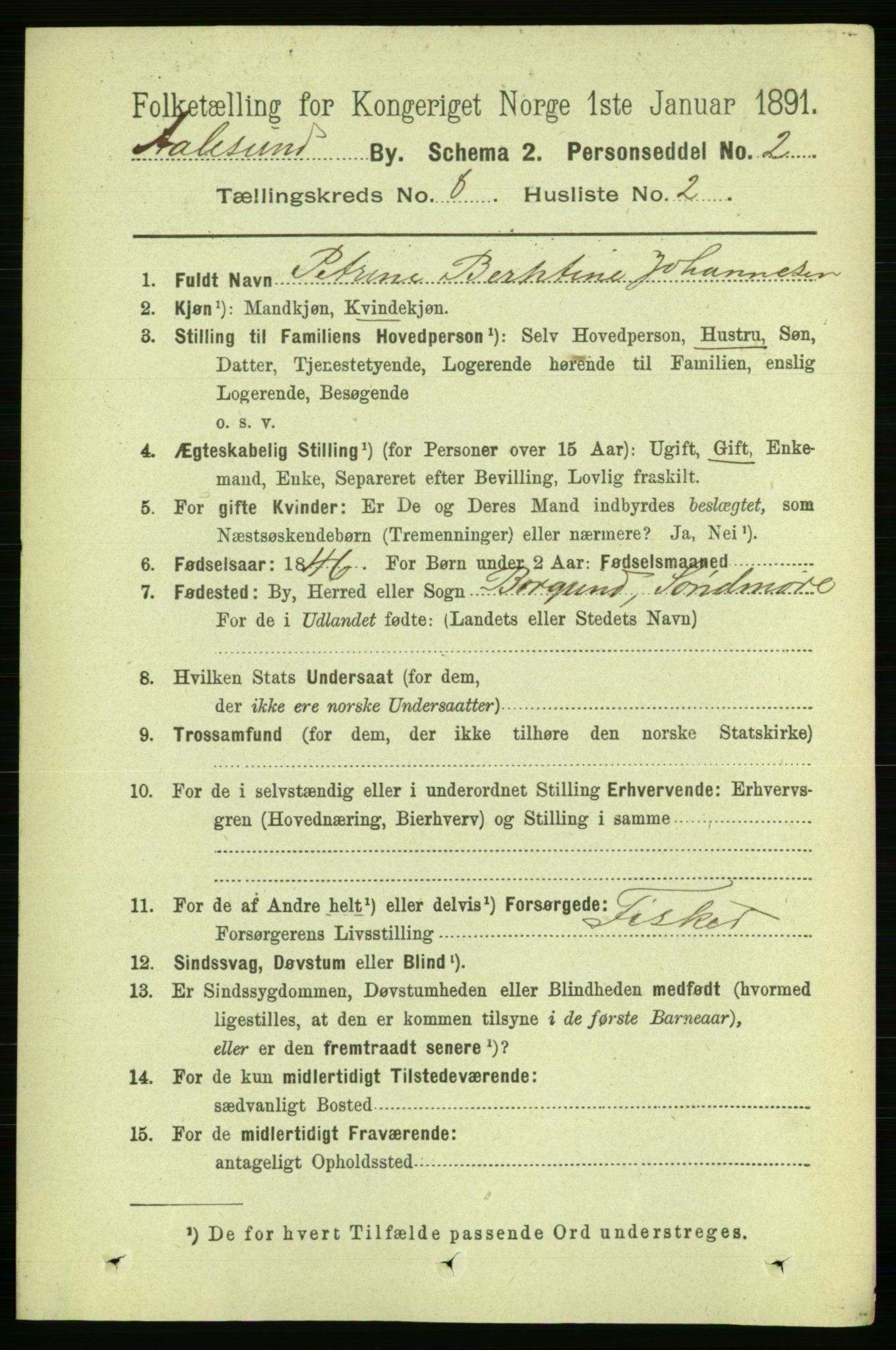 RA, 1891 census for 1501 Ålesund, 1891, p. 5802