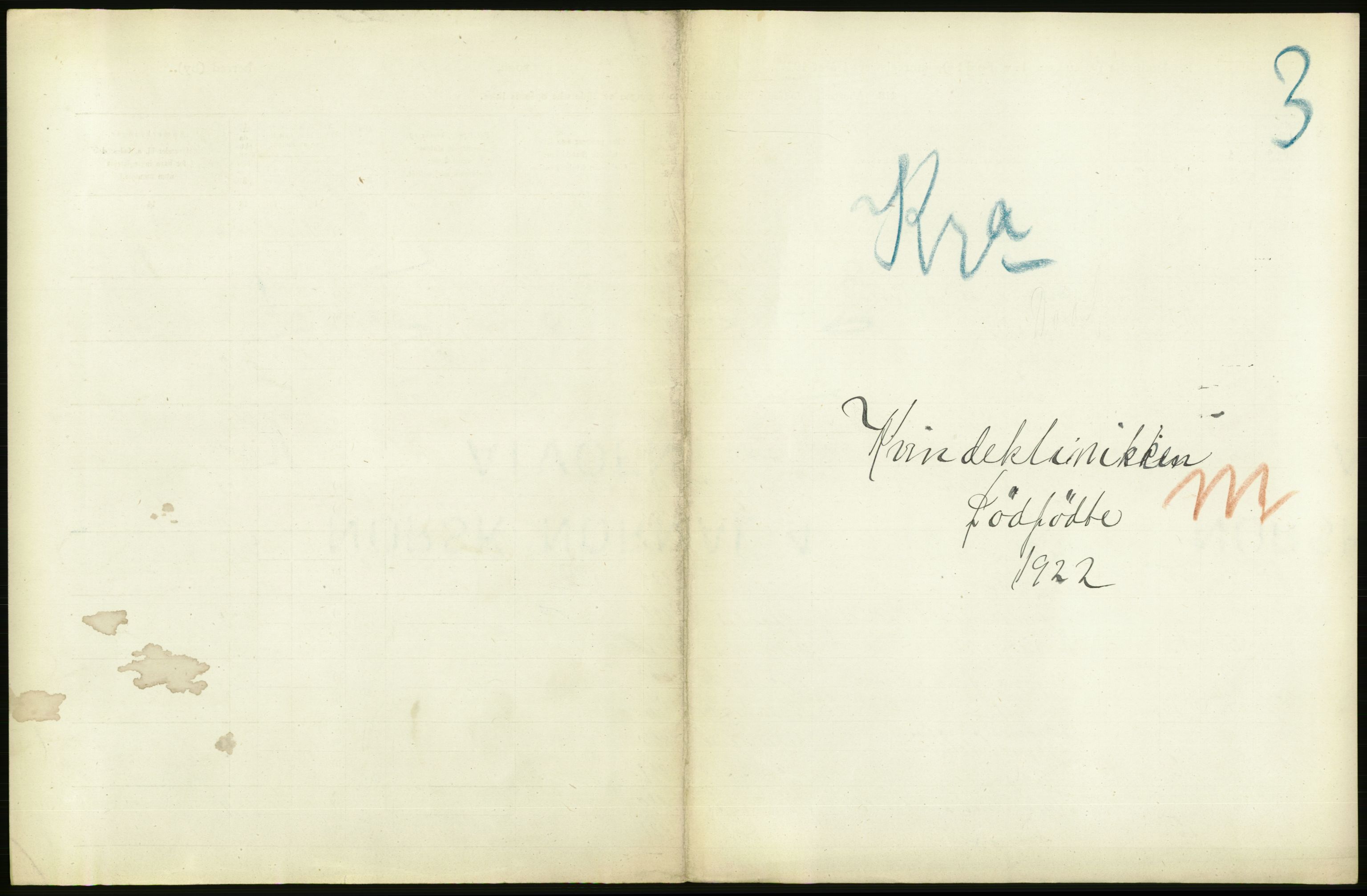 Statistisk sentralbyrå, Sosiodemografiske emner, Befolkning, AV/RA-S-2228/D/Df/Dfc/Dfcb/L0010: Kristiania: Døde, dødfødte, 1922, p. 33