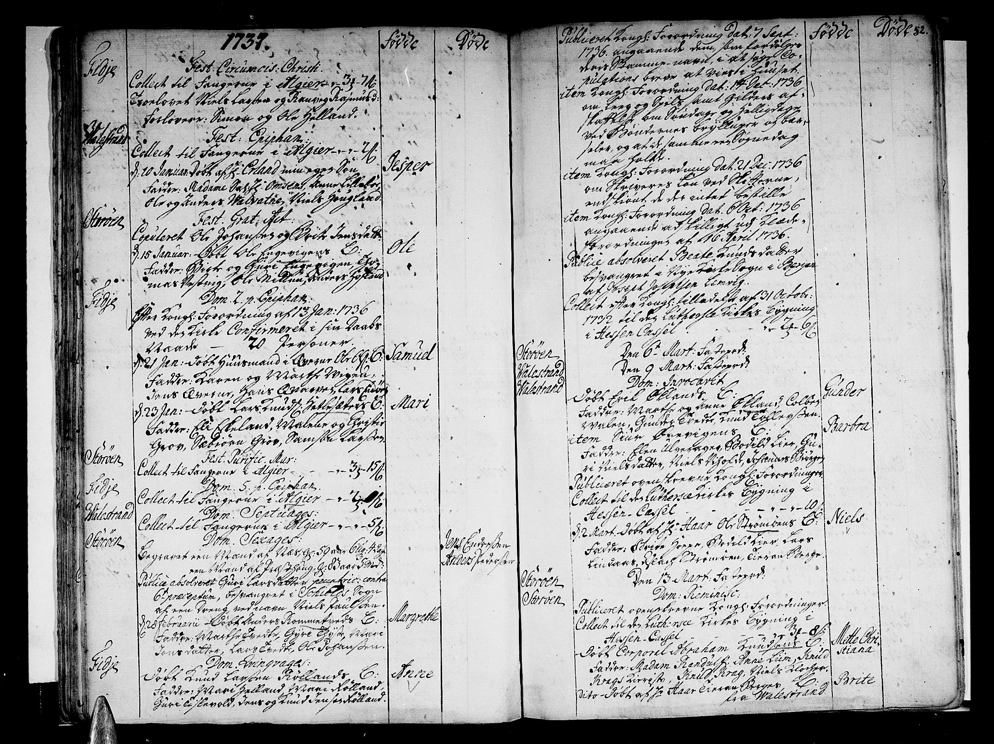 Stord sokneprestembete, SAB/A-78201/H/Haa: Parish register (official) no. A 1, 1725-1744, p. 52