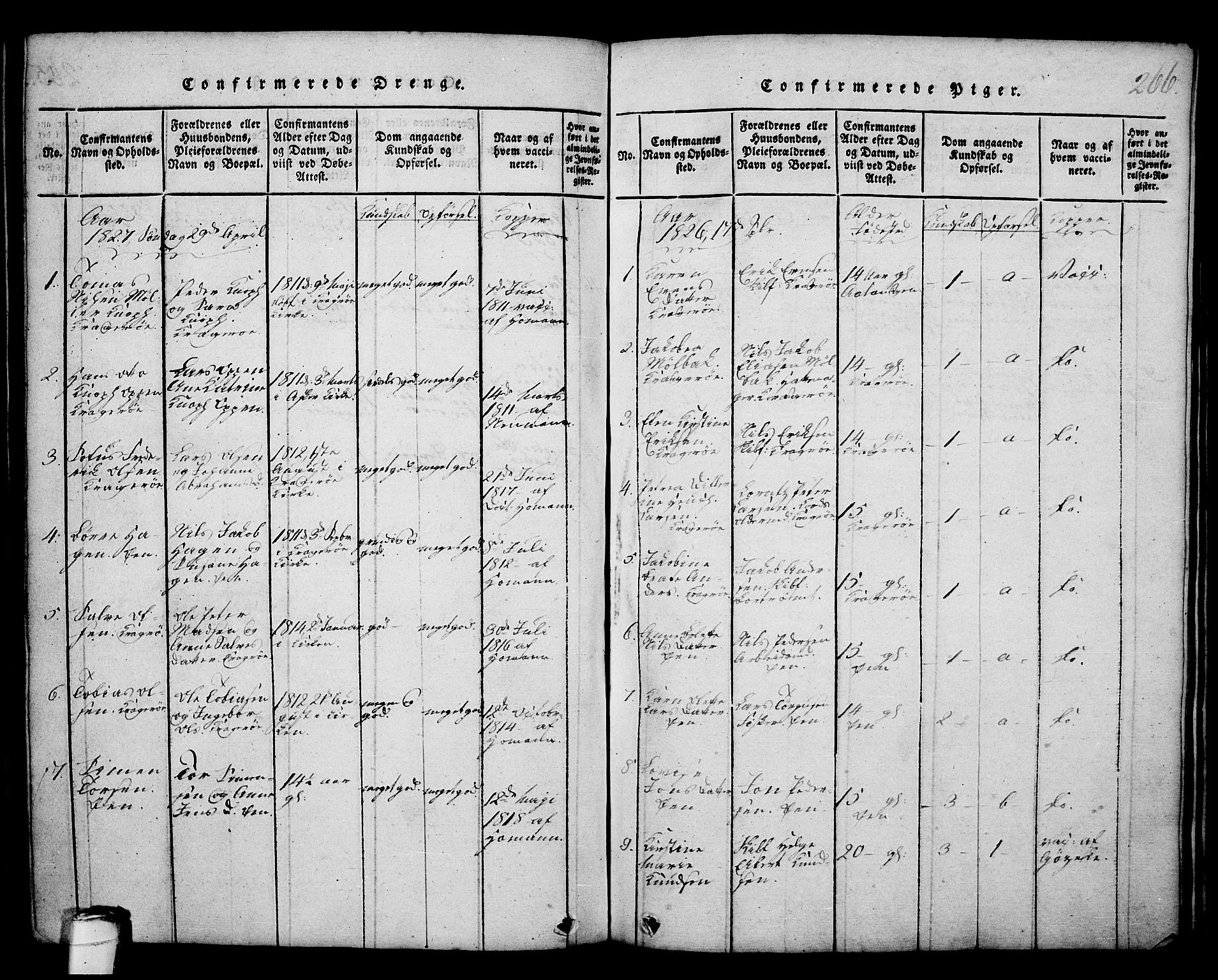Kragerø kirkebøker, SAKO/A-278/G/Ga/L0002: Parish register (copy) no. 2, 1814-1831, p. 266