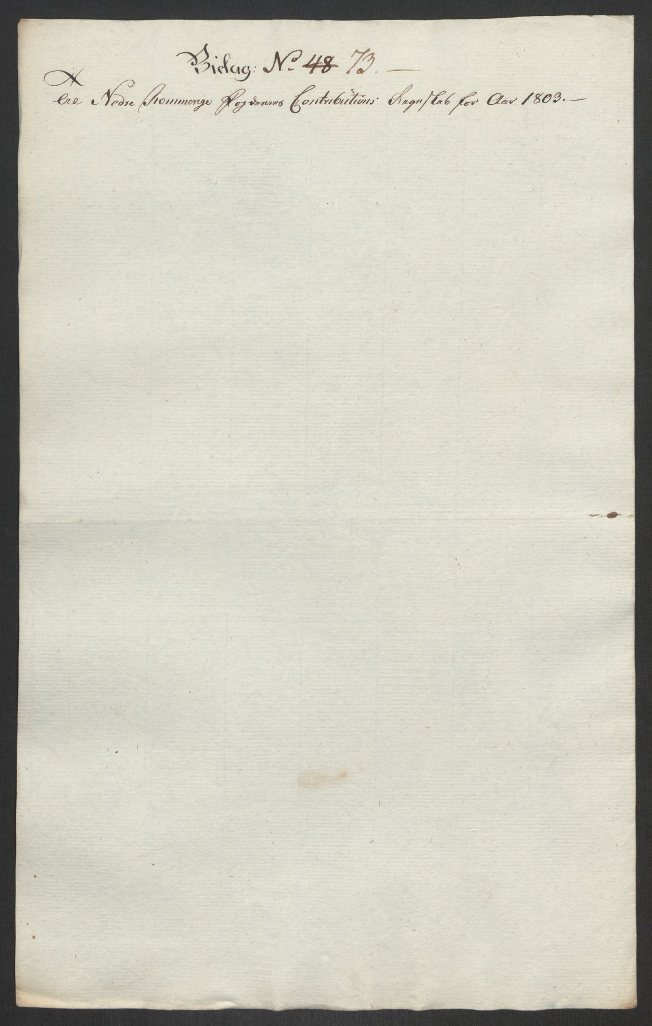 Rentekammeret inntil 1814, Reviderte regnskaper, Fogderegnskap, AV/RA-EA-4092/R11/L0679: Fogderegnskap Nedre Romerike, 1803, p. 212