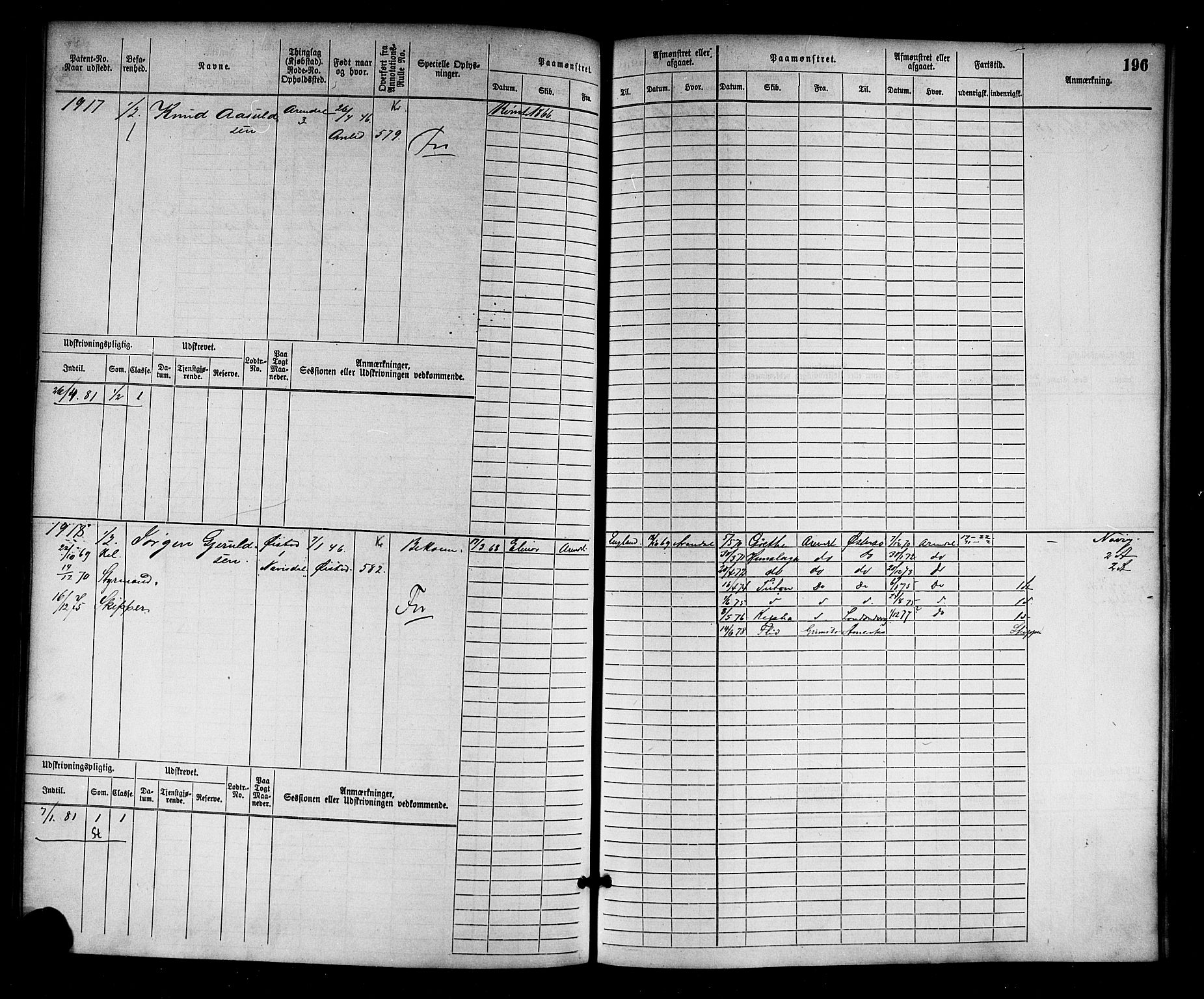 Arendal mønstringskrets, AV/SAK-2031-0012/F/Fb/L0012: Hovedrulle nr 1529-2290, S-10, 1868-1885, p. 202