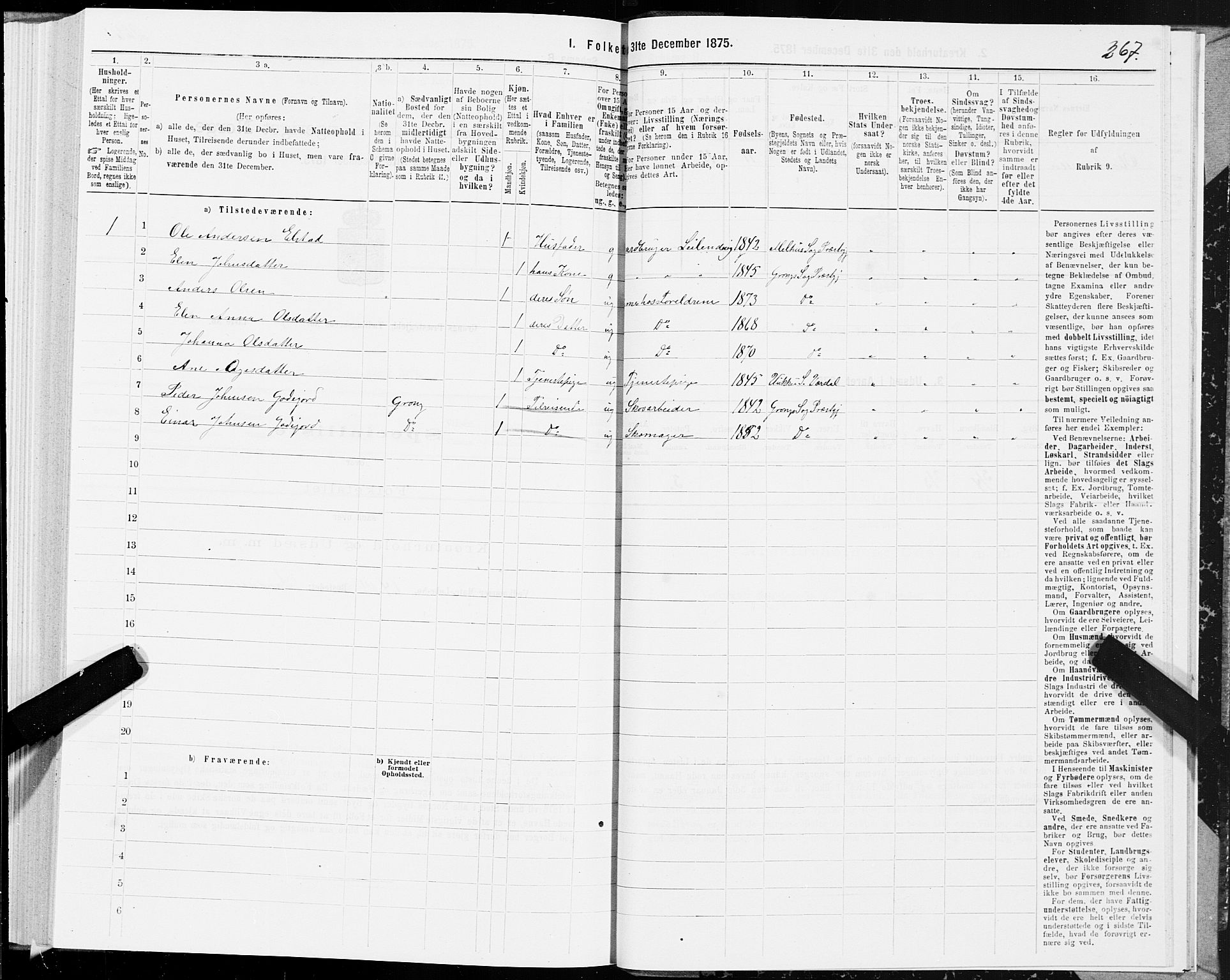 SAT, 1875 census for 1742P Grong, 1875, p. 4267