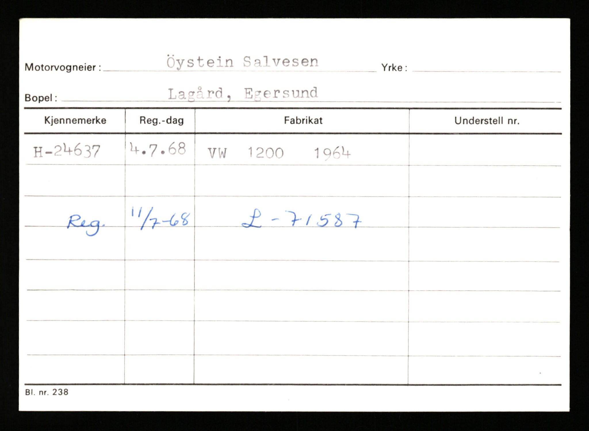 Stavanger trafikkstasjon, SAST/A-101942/0/G/L0005: Registreringsnummer: 23000 - 34245, 1930-1971, p. 413