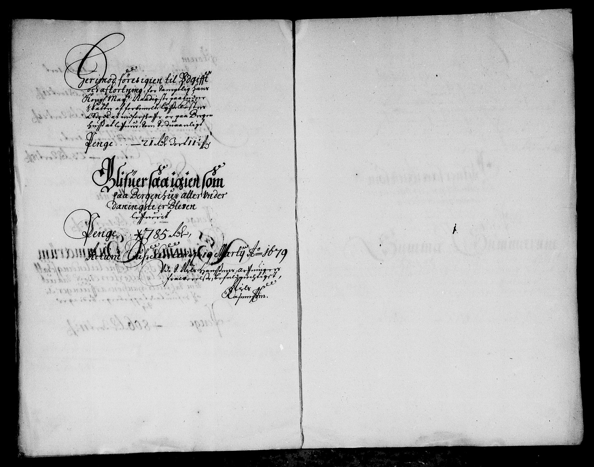 Rentekammeret inntil 1814, Reviderte regnskaper, Stiftamtstueregnskaper, Bergen stiftamt, AV/RA-EA-6043/R/Rc/L0051: Bergen stiftamt, 1678