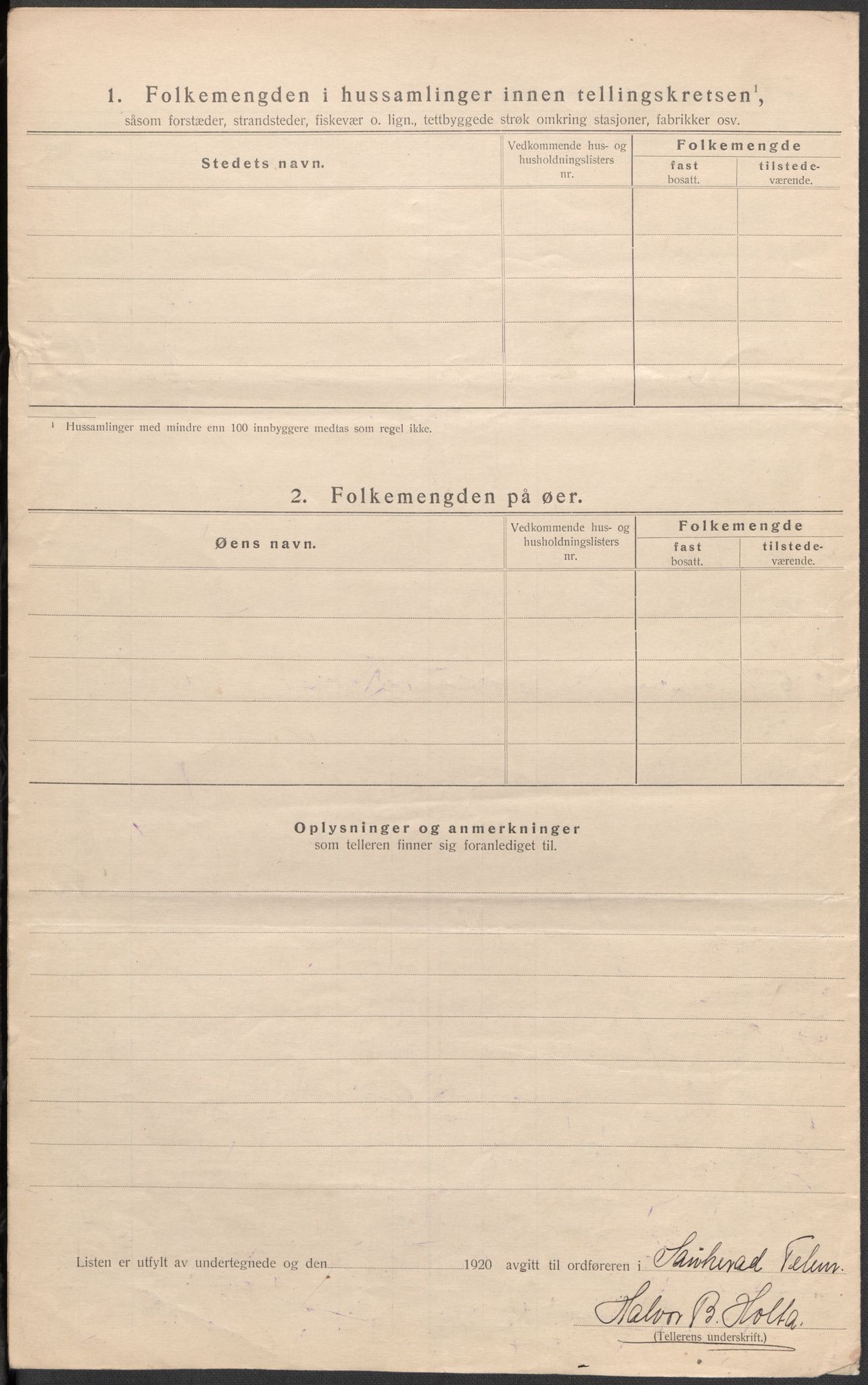 SAKO, 1920 census for Sauherad, 1920, p. 9