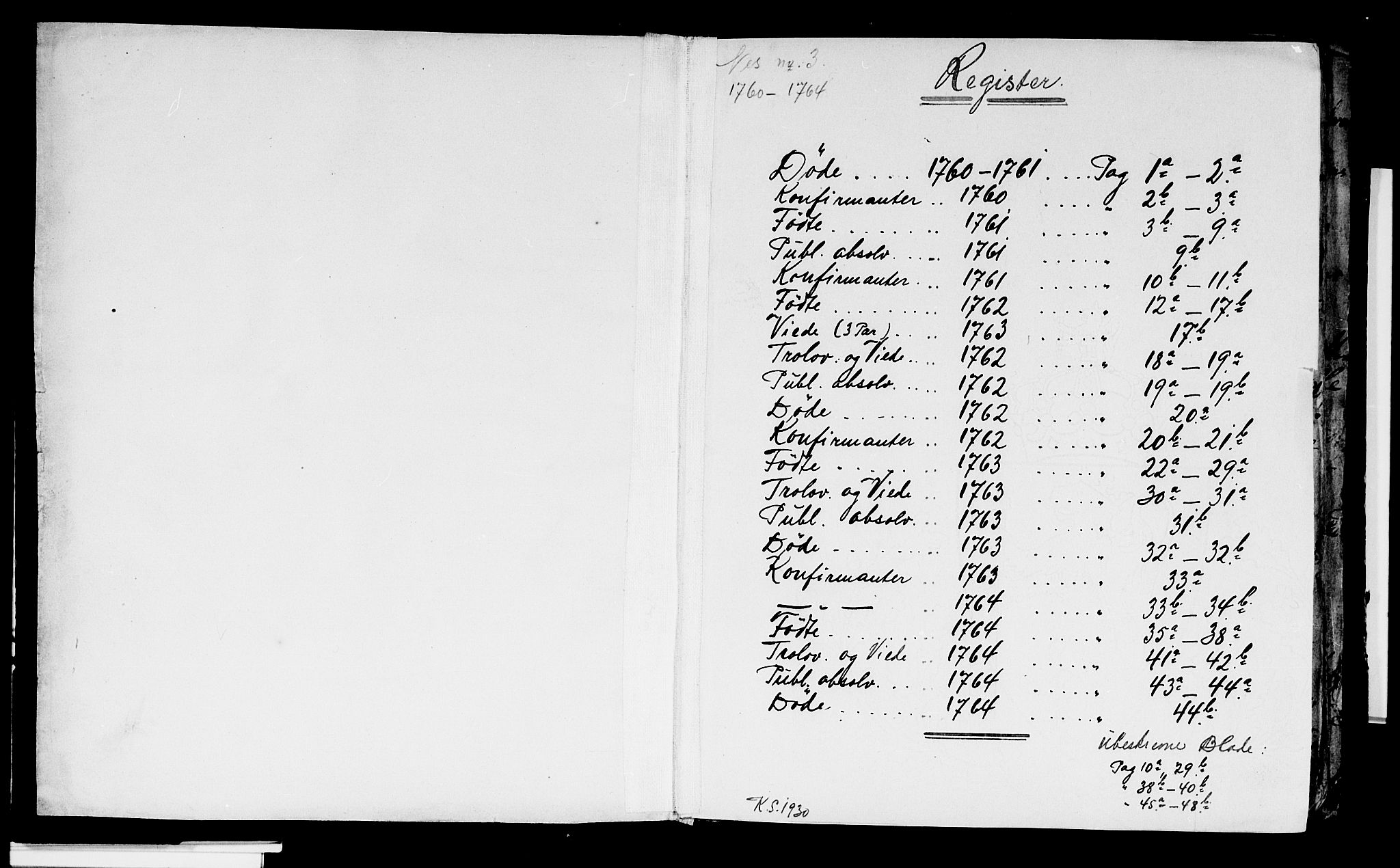 Nes kirkebøker, SAKO/A-236/F/Fa/L0003: Parish register (official) no. 3, 1760-1764