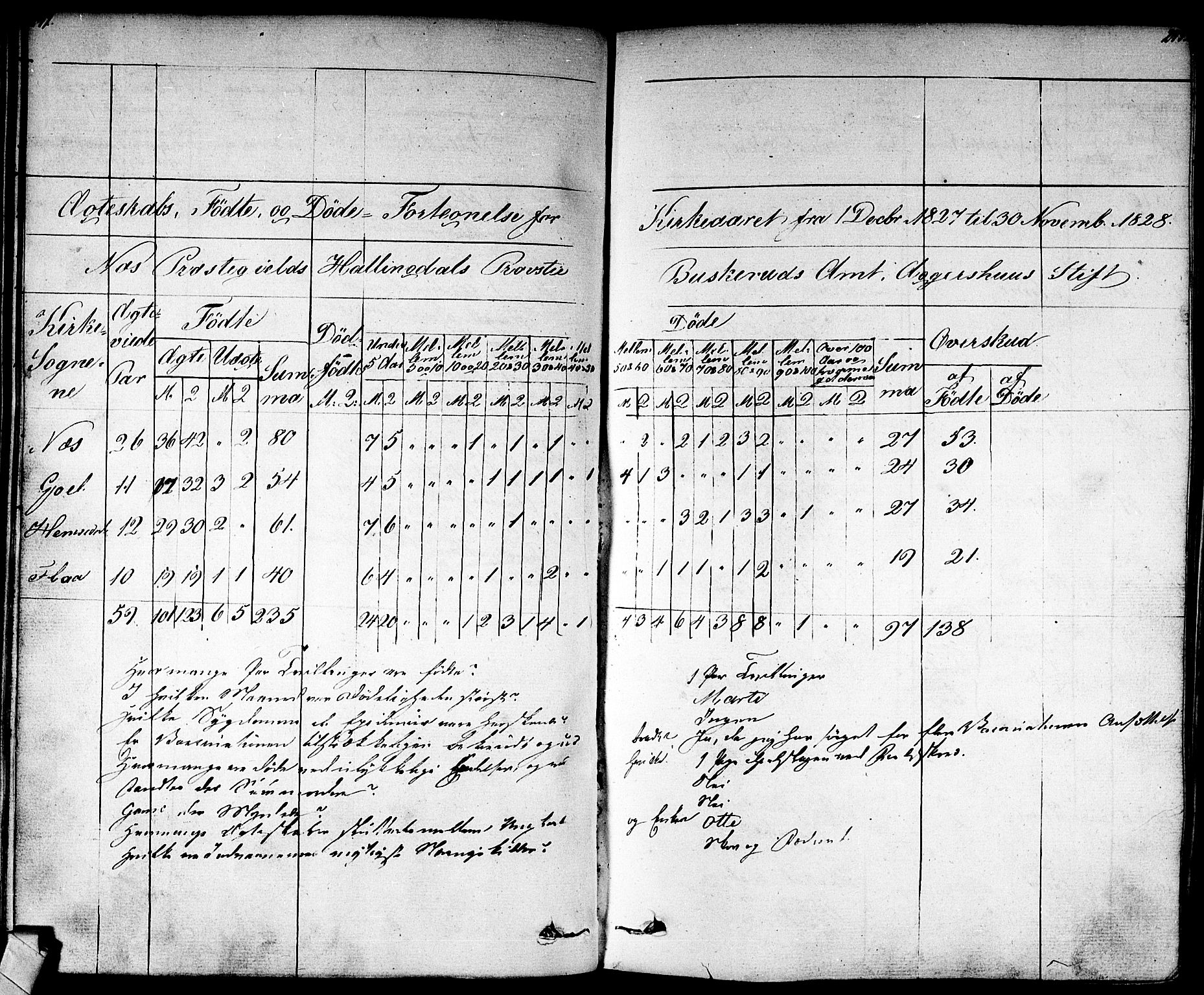 Nes kirkebøker, SAKO/A-236/F/Fa/L0008: Parish register (official) no. 8, 1824-1834, p. 242-243