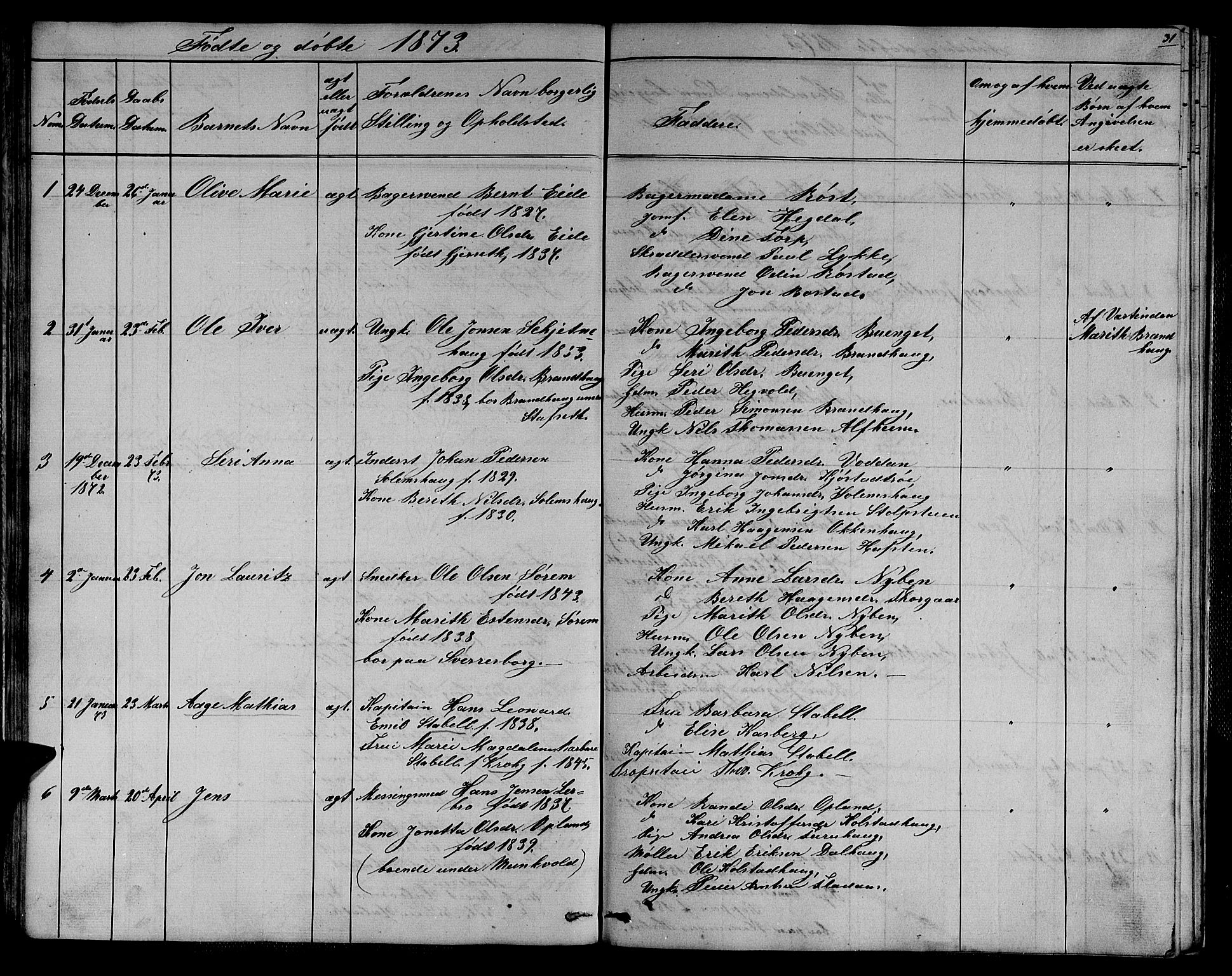 Ministerialprotokoller, klokkerbøker og fødselsregistre - Sør-Trøndelag, SAT/A-1456/611/L0353: Parish register (copy) no. 611C01, 1854-1881, p. 31