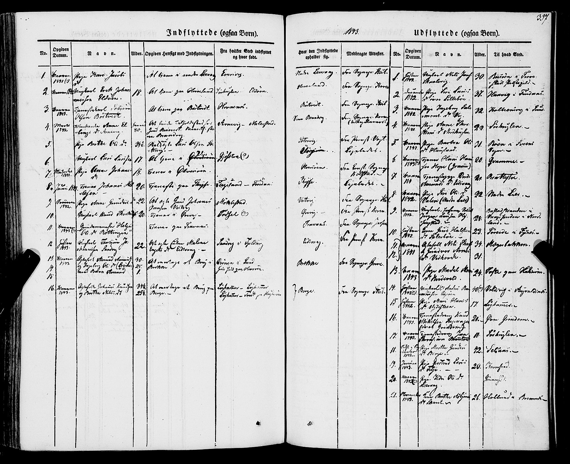 Stord sokneprestembete, SAB/A-78201/H/Haa: Parish register (official) no. A 7, 1841-1861, p. 337