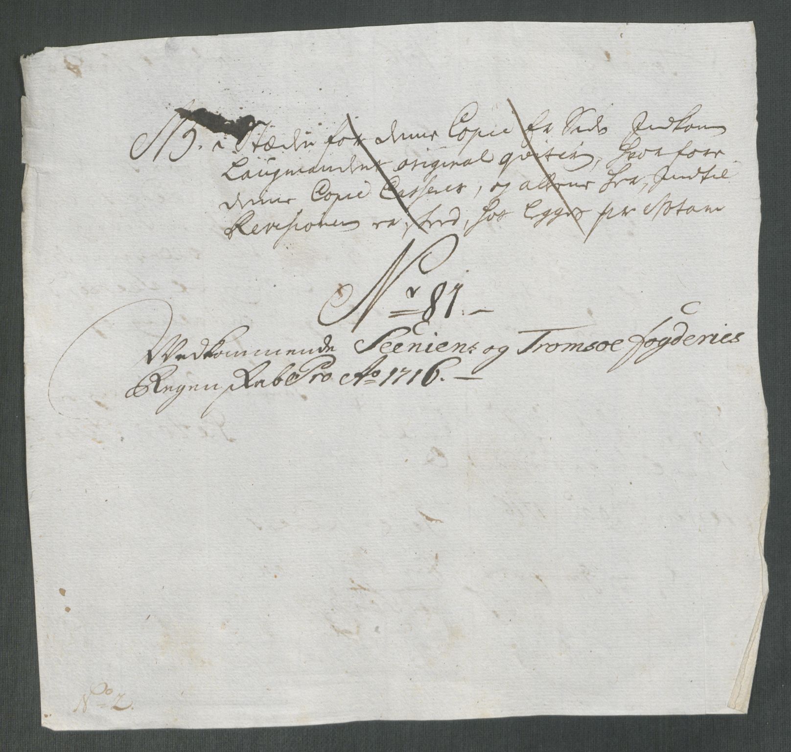 Rentekammeret inntil 1814, Reviderte regnskaper, Fogderegnskap, AV/RA-EA-4092/R68/L4762: Fogderegnskap Senja og Troms, 1716, p. 375