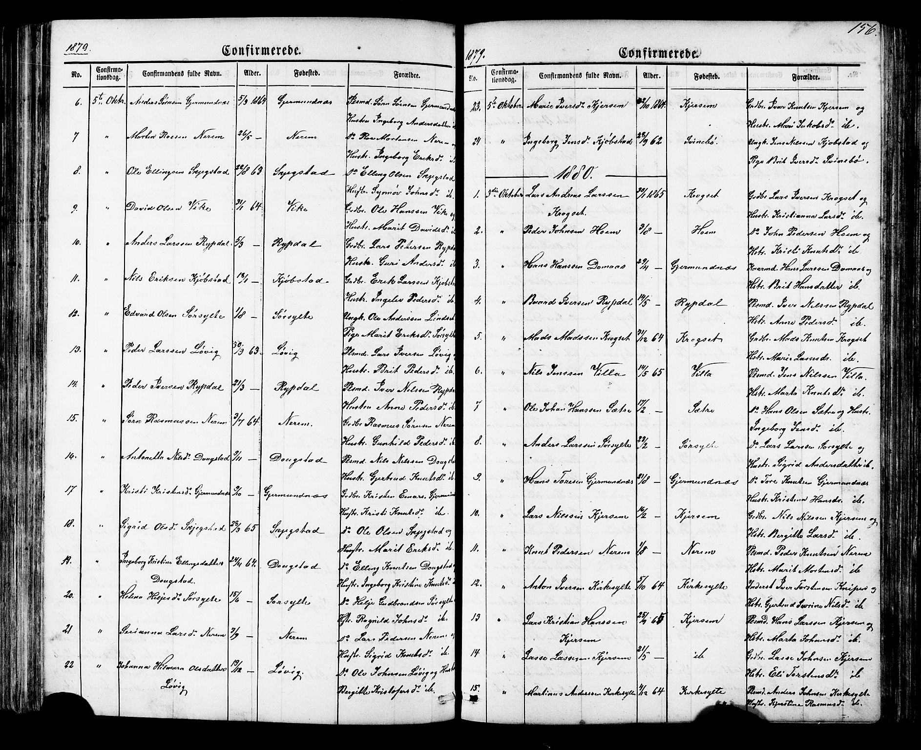 Ministerialprotokoller, klokkerbøker og fødselsregistre - Møre og Romsdal, SAT/A-1454/541/L0547: Parish register (copy) no. 541C02, 1867-1921, p. 156