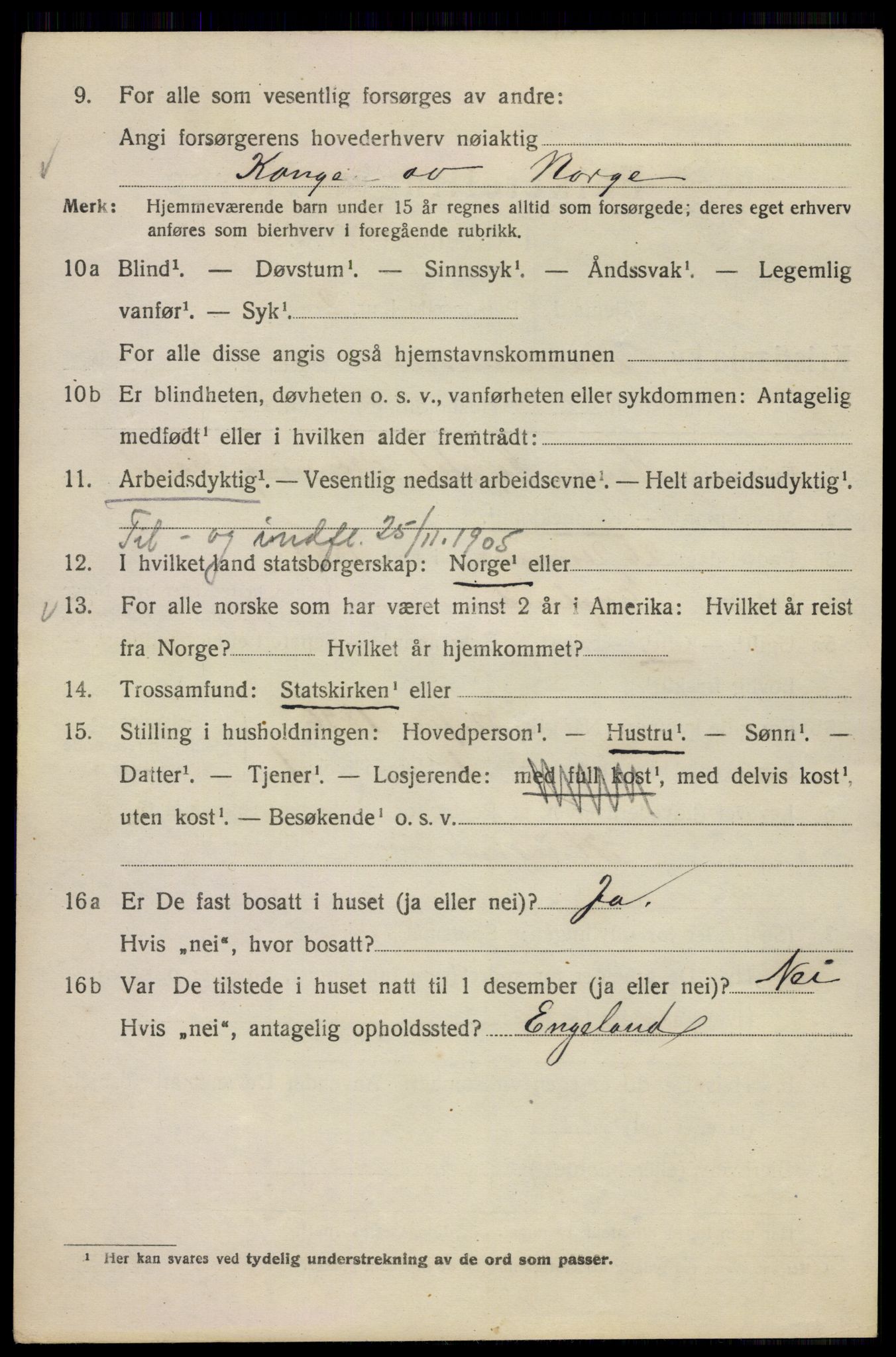 SAO, 1920 census for Kristiania, 1920, p. 200586