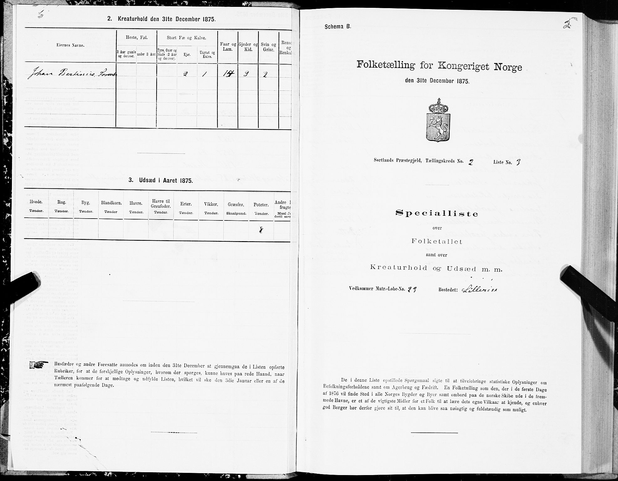 SAT, 1875 census for 1870P Sortland, 1875, p. 2005