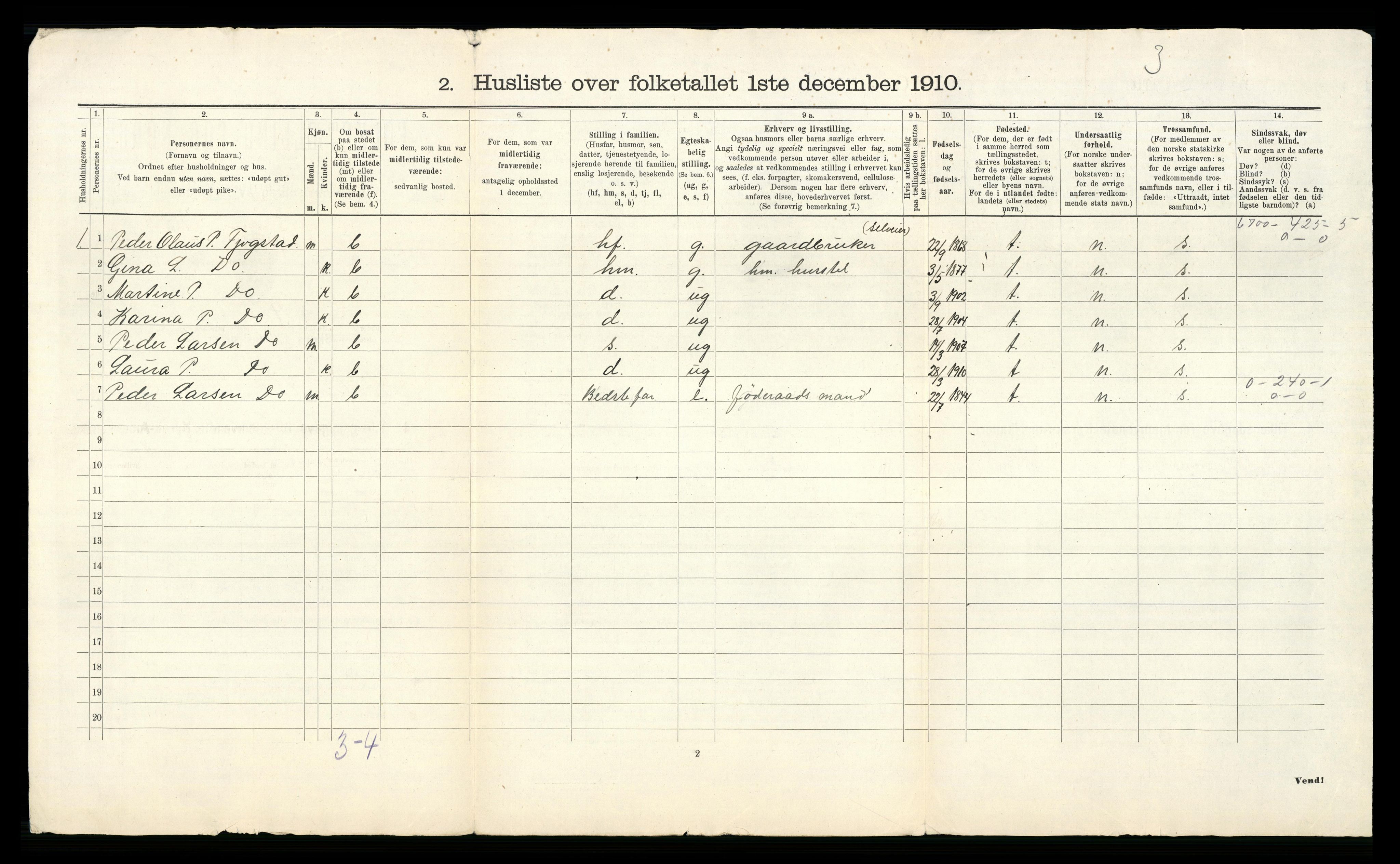 RA, 1910 census for Høyland, 1910, p. 63