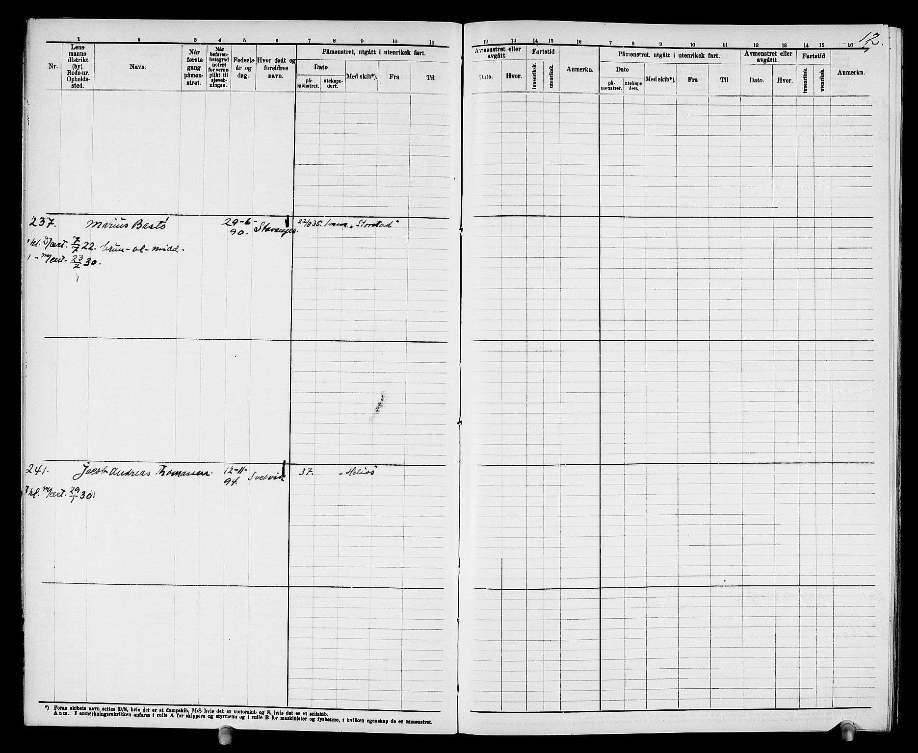 Drammen innrulleringsdistrikt, AV/SAKO-A-781/F/Fd/L0004: Maskinist- og fyrbøterrulle, 1904-1948, p. 16