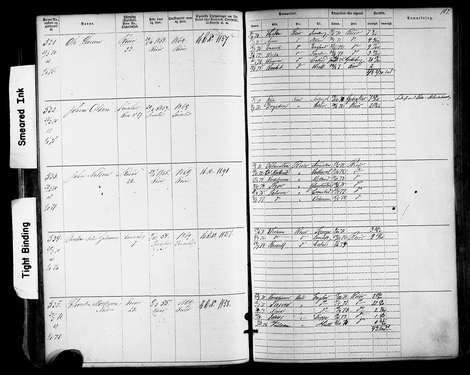 Risør mønstringskrets, AV/SAK-2031-0010/F/Fa/L0003: Annotasjonsrulle nr 1-1913 med register, T-7, 1863-1899, p. 43