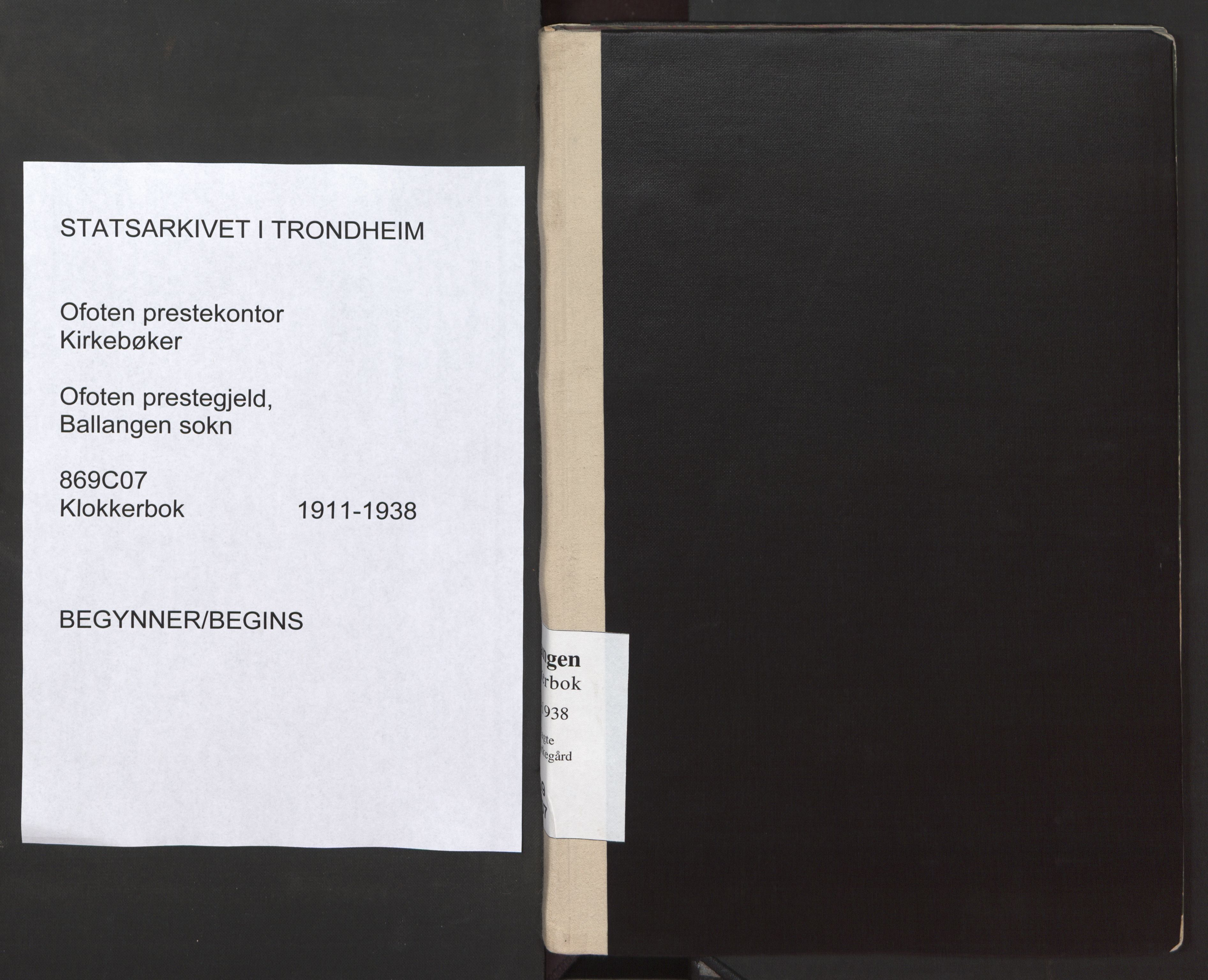 Ministerialprotokoller, klokkerbøker og fødselsregistre - Nordland, SAT/A-1459/869/L0981: Parish register (copy) no. 869C07, 1911-1938