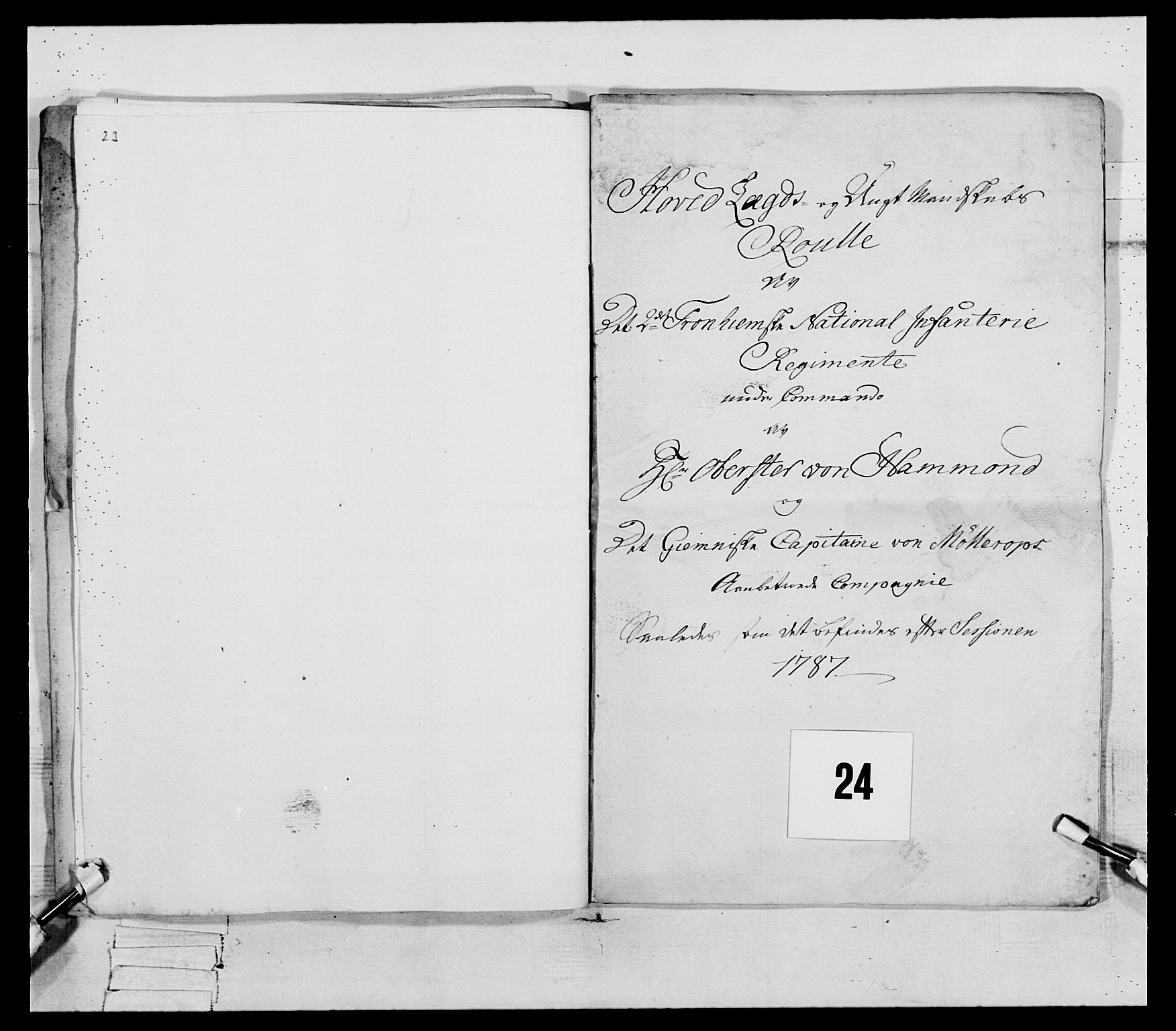 Generalitets- og kommissariatskollegiet, Det kongelige norske kommissariatskollegium, AV/RA-EA-5420/E/Eh/L0079: 2. Trondheimske nasjonale infanteriregiment, 1782-1789, p. 93