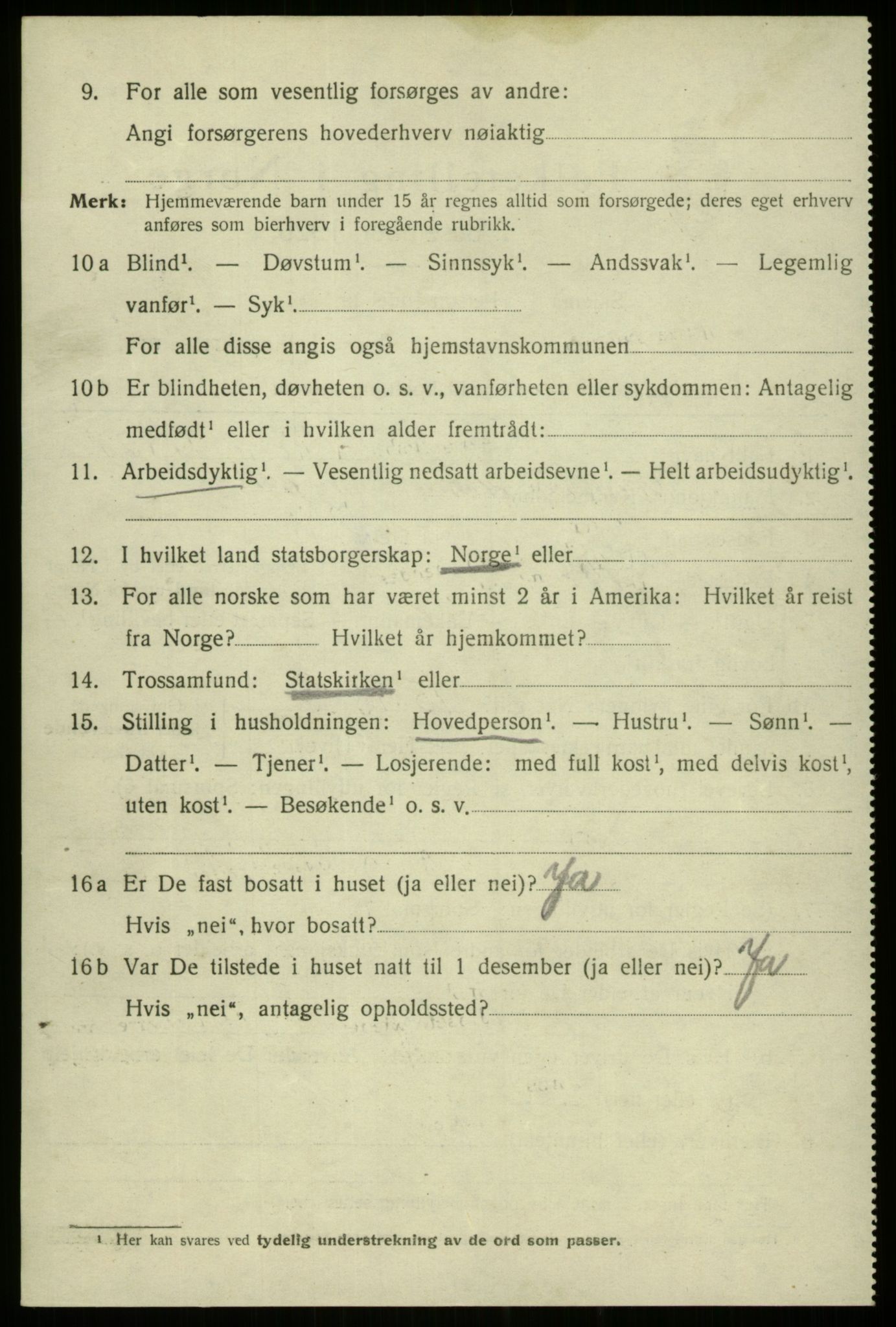 SAB, 1920 census for Bergen, 1920, p. 133054